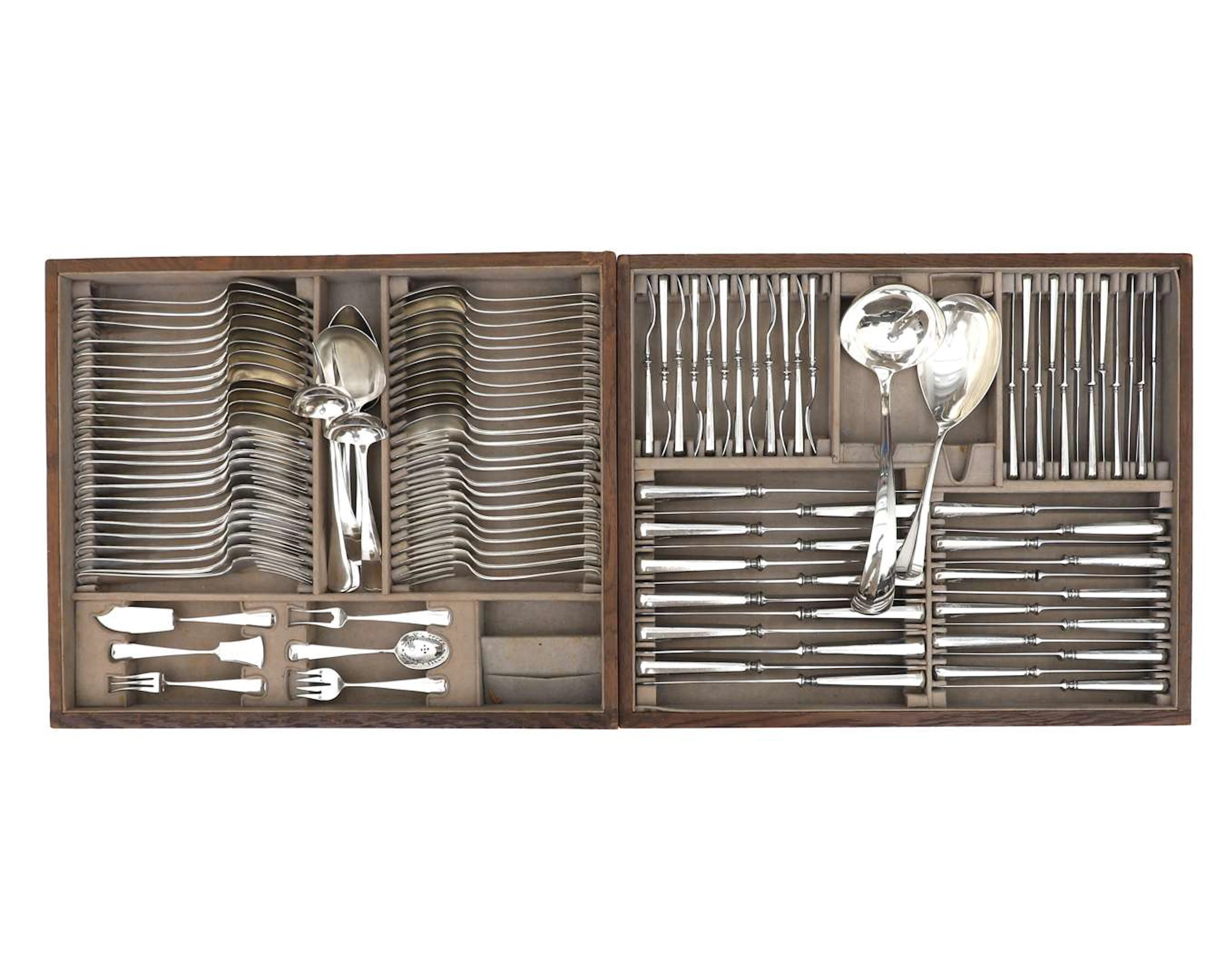 A 110-piece silver cutlery set, the Netherlands, Voorschoten, 1933–1986