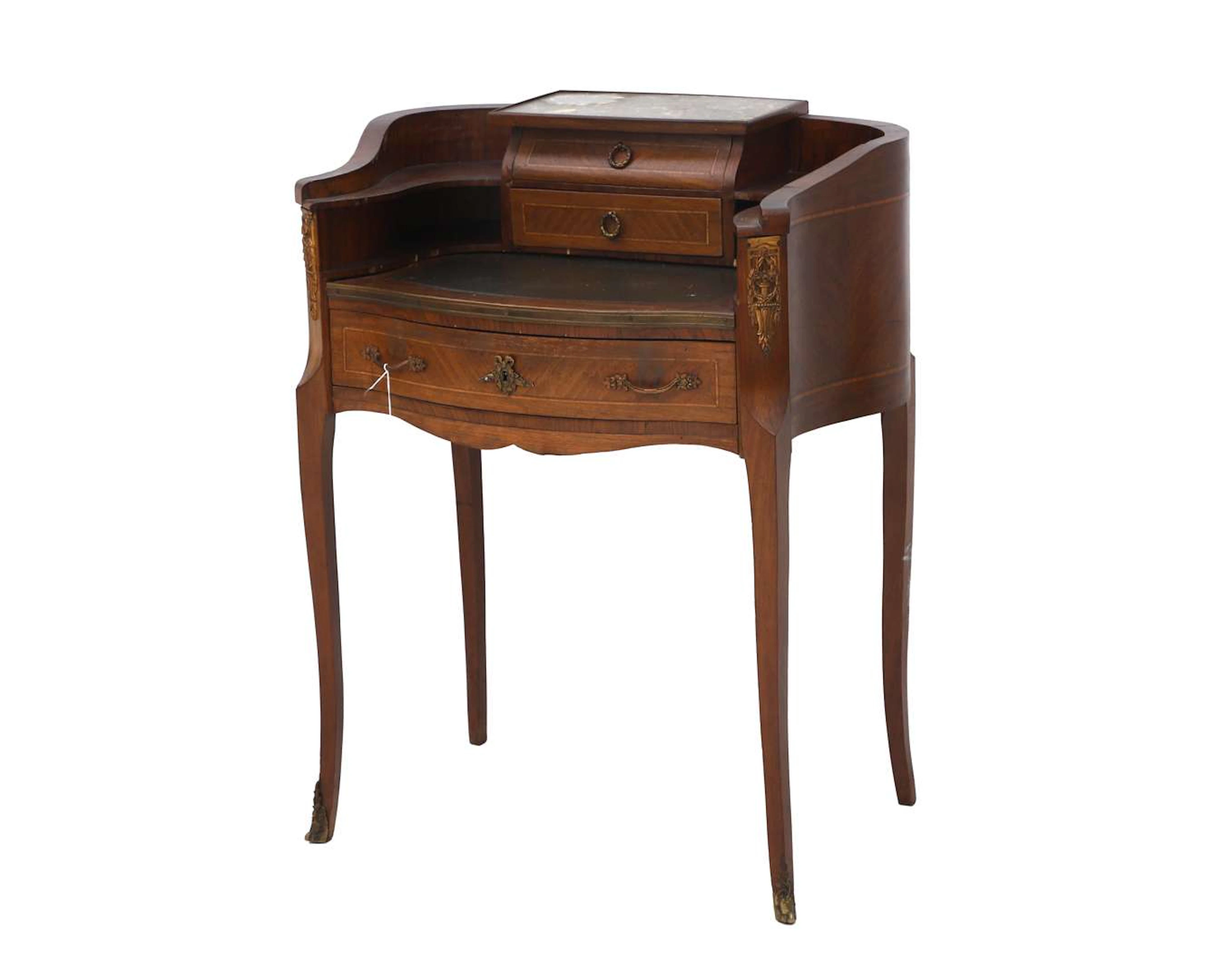 A wooden Louis XV-style ladies’ writing desk, 20th century
