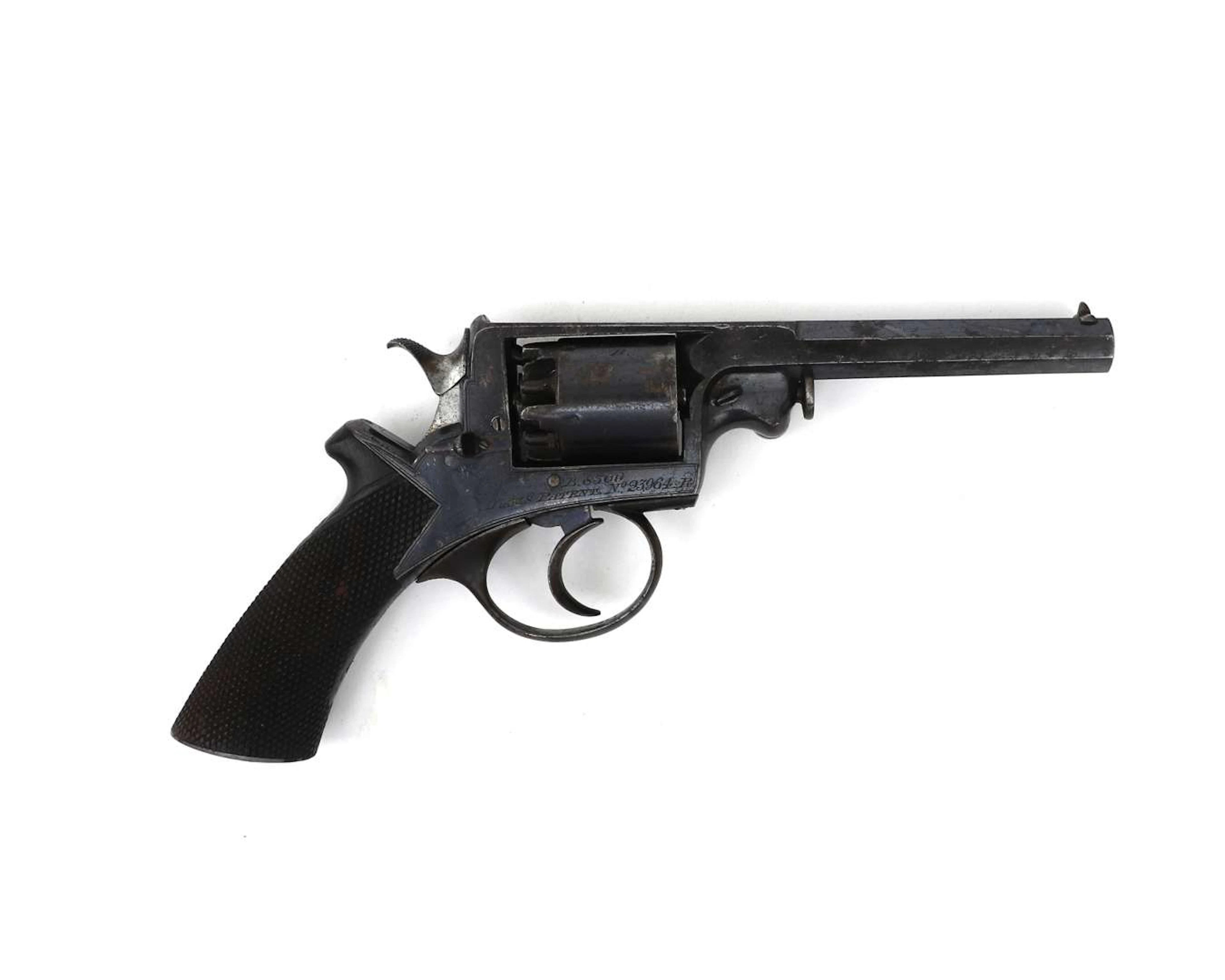 A ‘double-action’ percussion revolver, ‘Beaumont-Adams model’, London, c. 1860