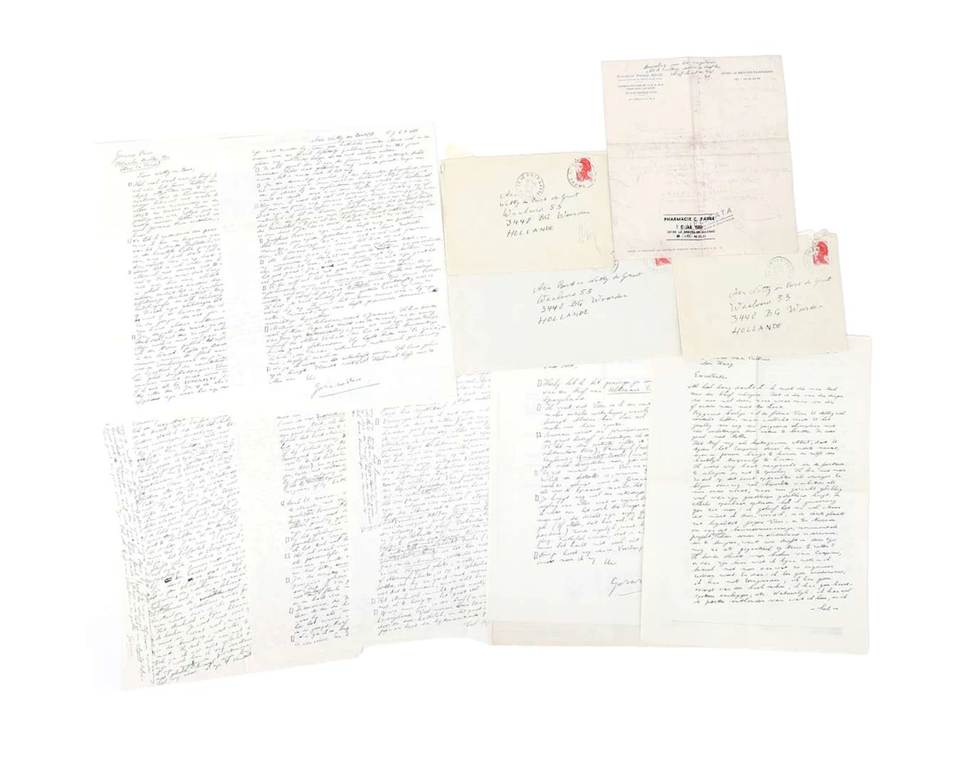 Gerard Reve – 6 original handwritten letters on 7 sheets of paper