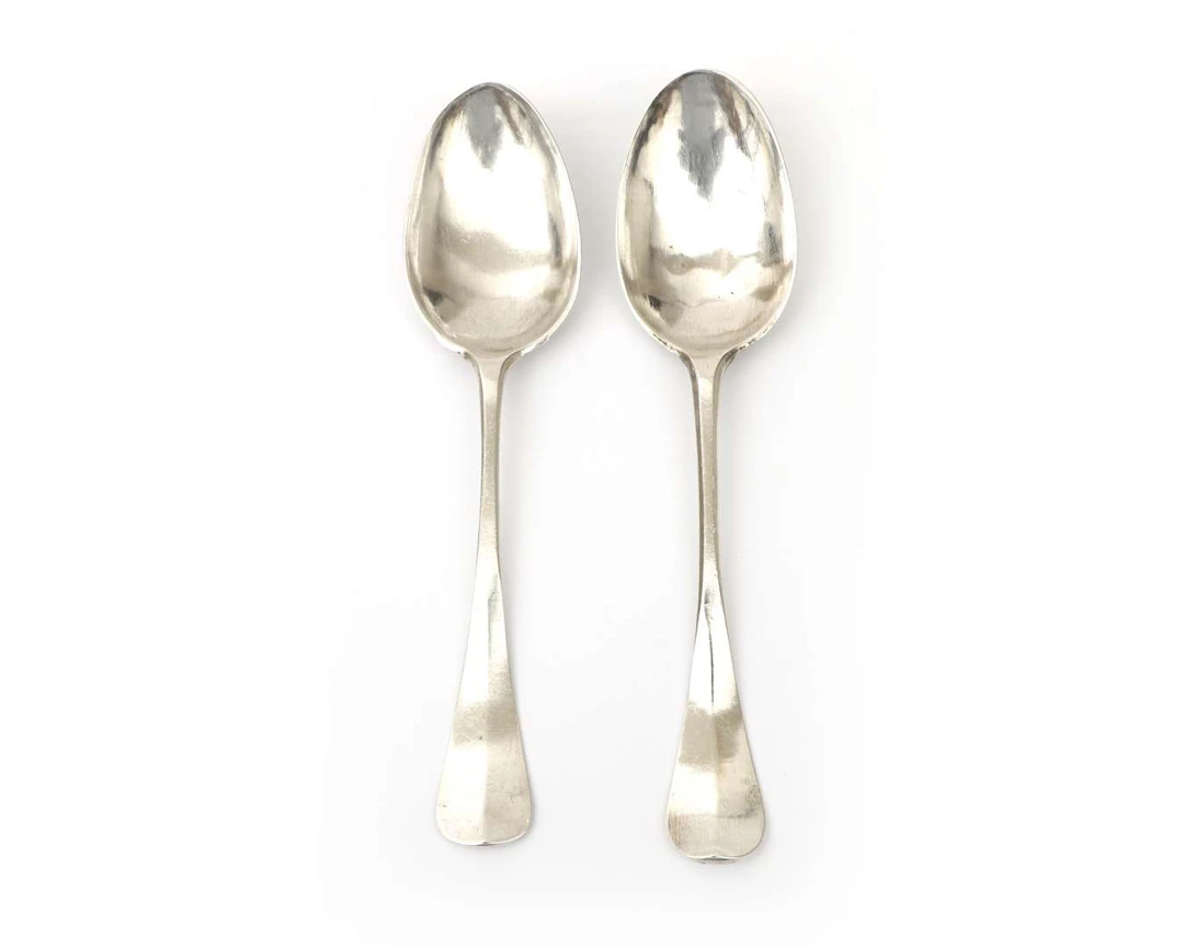 Two silver spoons, Holland, 18th century