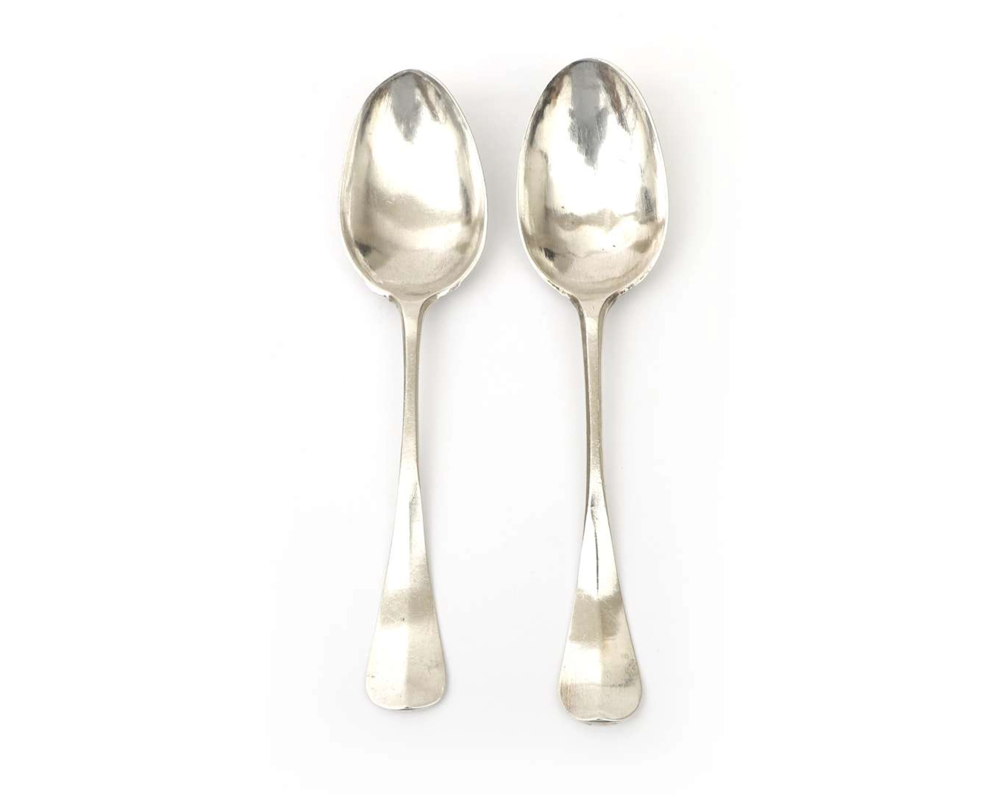 Two silver spoons, Holland, 18th century