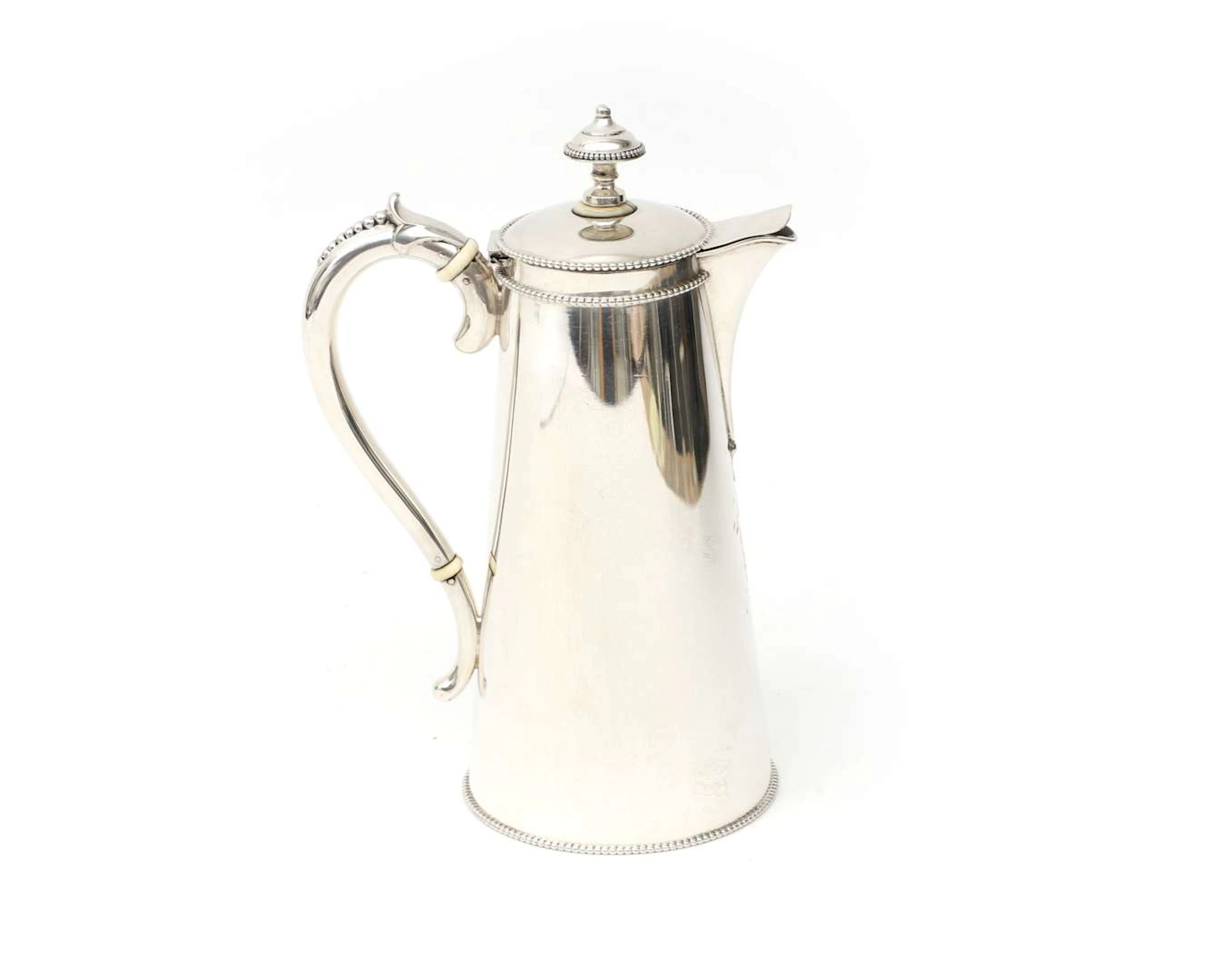 A silver coffee pot, Netherlands, Voorschoten, 1911