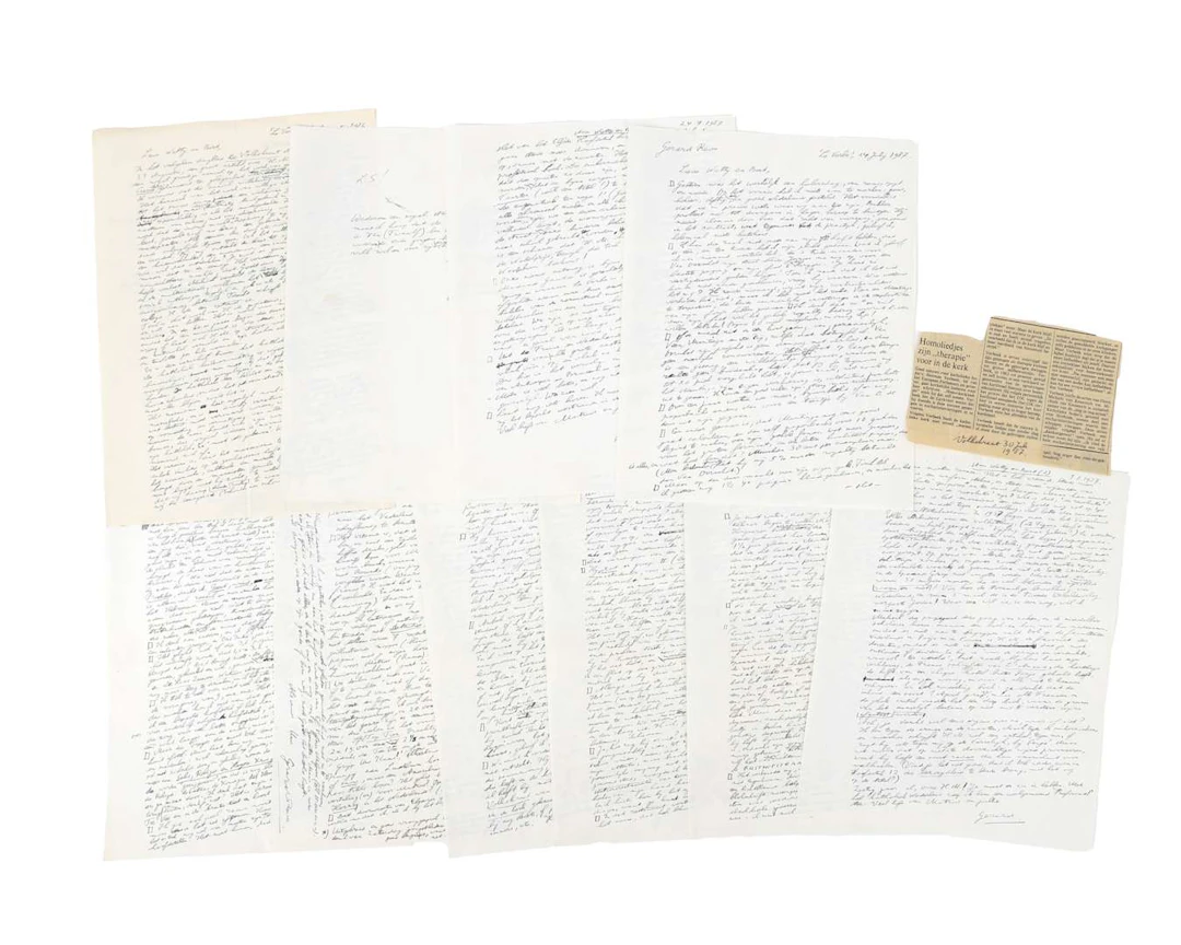 Gerard Reve – 6 original handwritten letters on 10 sheets of paper