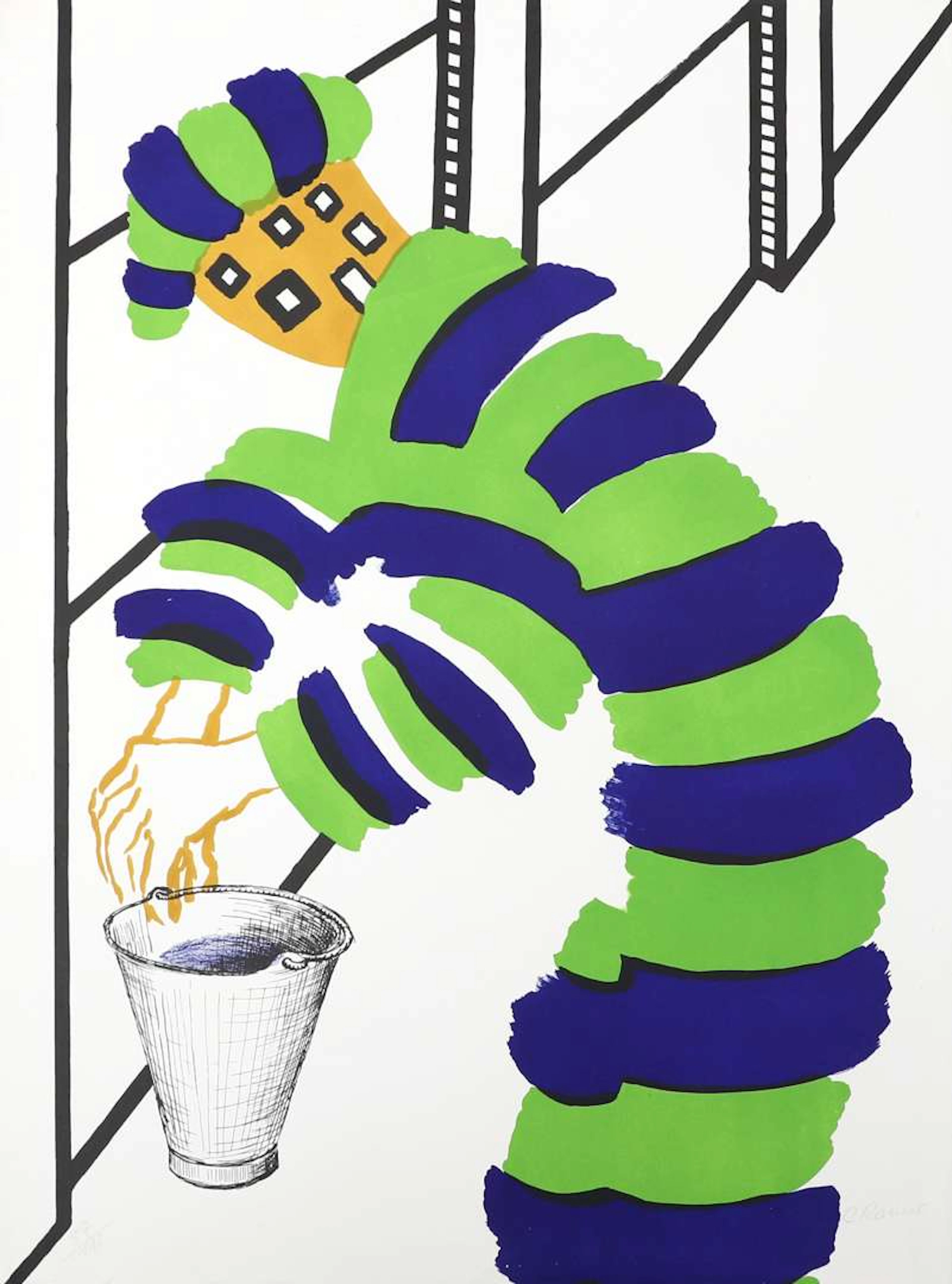 Raveel Roger (1921-2013) 'Man, bucket etc'