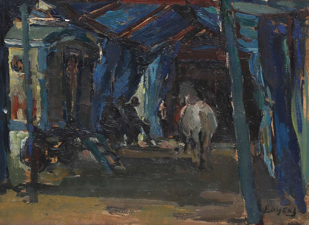 Hans Bayens (1924–2003), ‘Circus Crone, before the performance’
