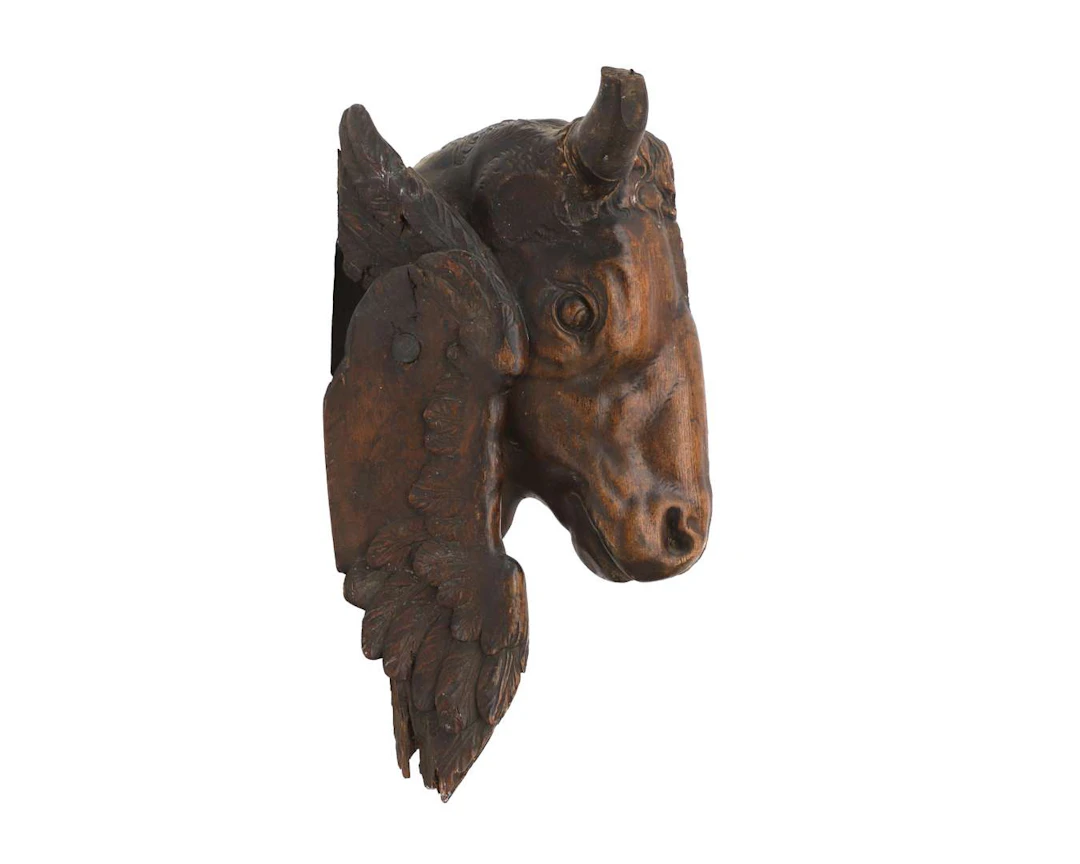 A wooden fragment from a church, Europe, 18th century
