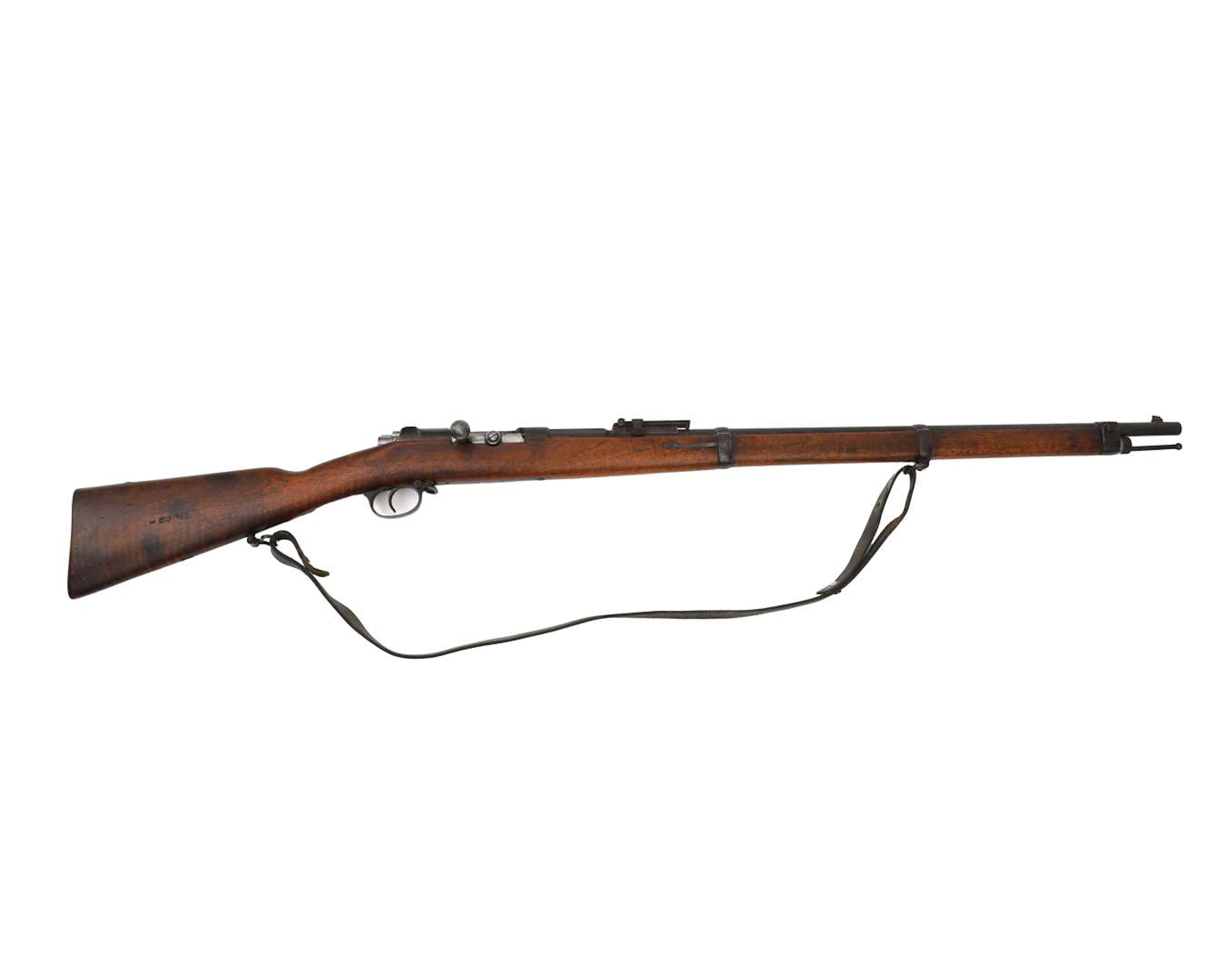 A Mauser 1871 bolt-action rifle, manufactured by Spandau, Germany, 1888