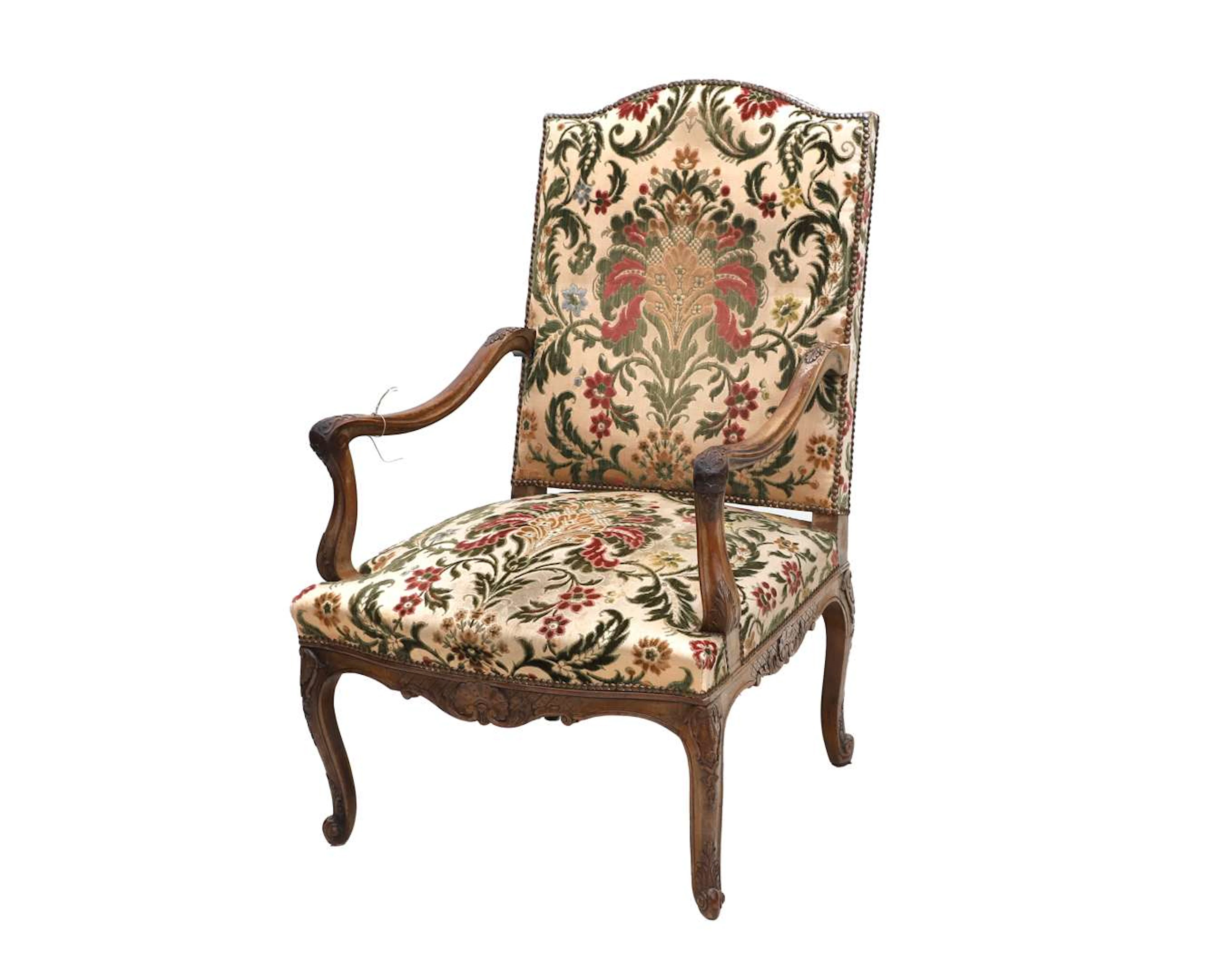 A walnut armchair. Louis XIII style, 20th century