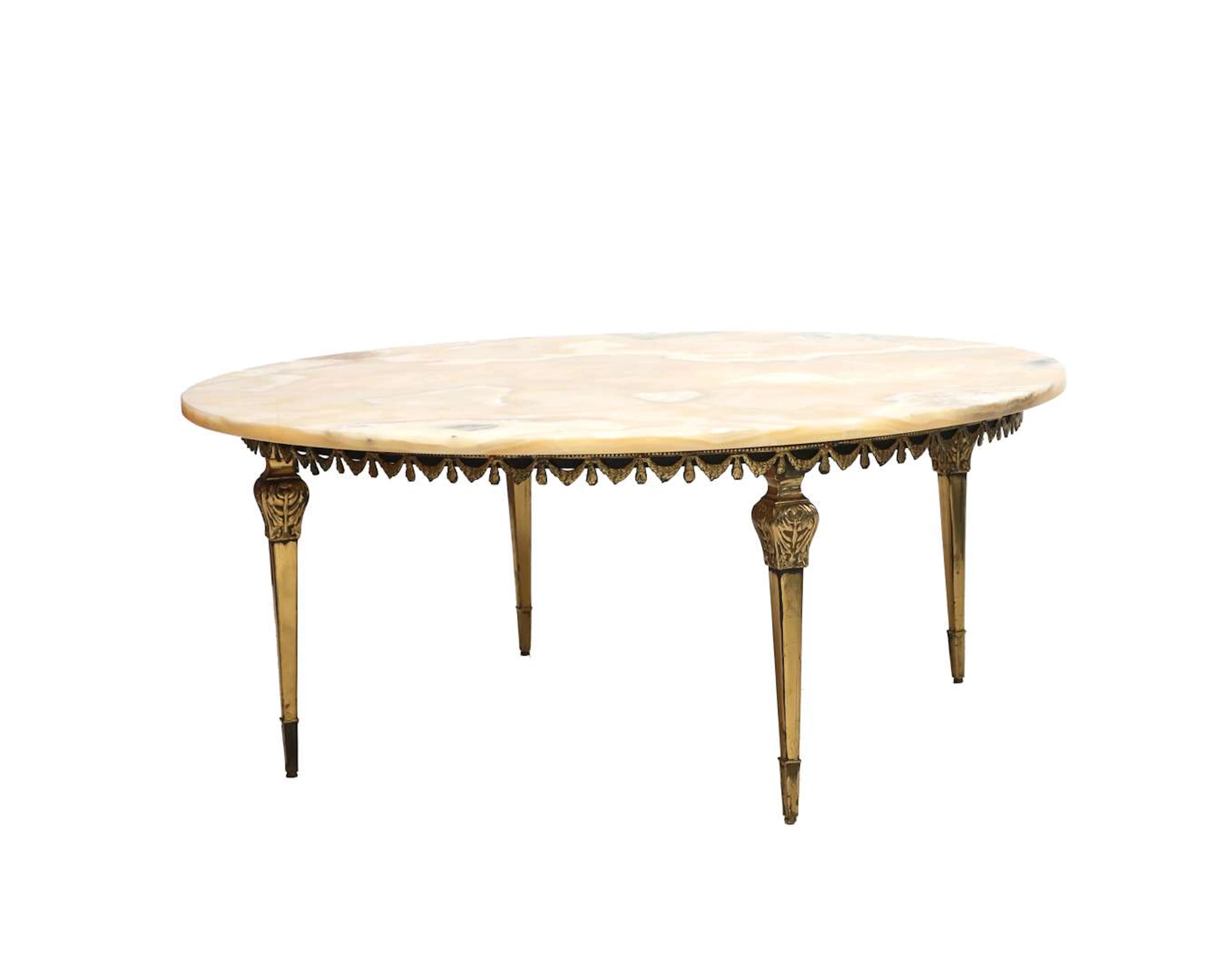 An Empire-style round coffee table, 20th century