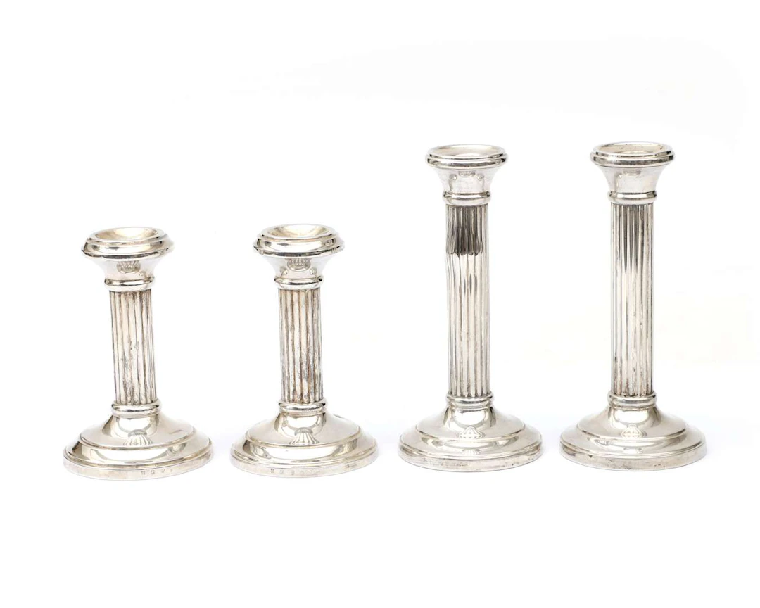Four silver candlesticks, the Netherlands, 2007 and 2013