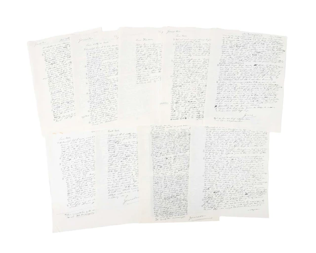 Gerard Reve – 6 original handwritten letters on 9 sheets of paper
