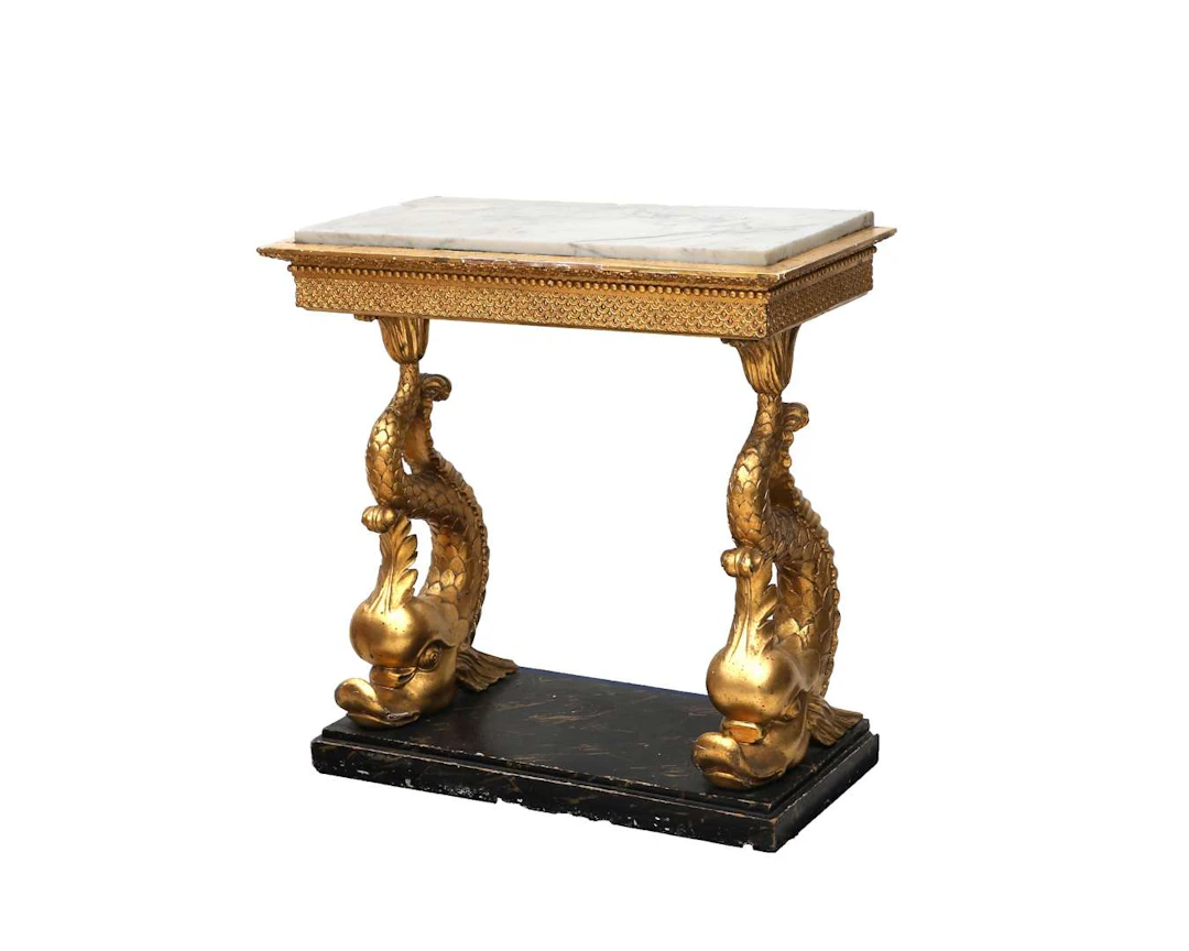 A wooden wall table, Europe, 19th century
