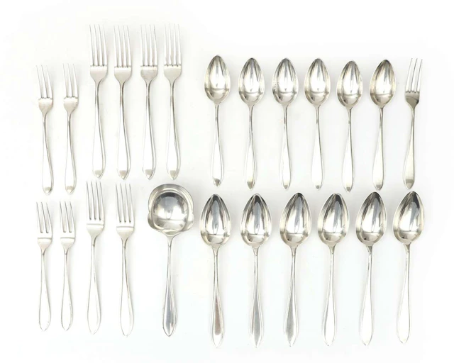 A twenty-five piece silver cutlery set, Netherlands, Voorschoten, 1930-1931