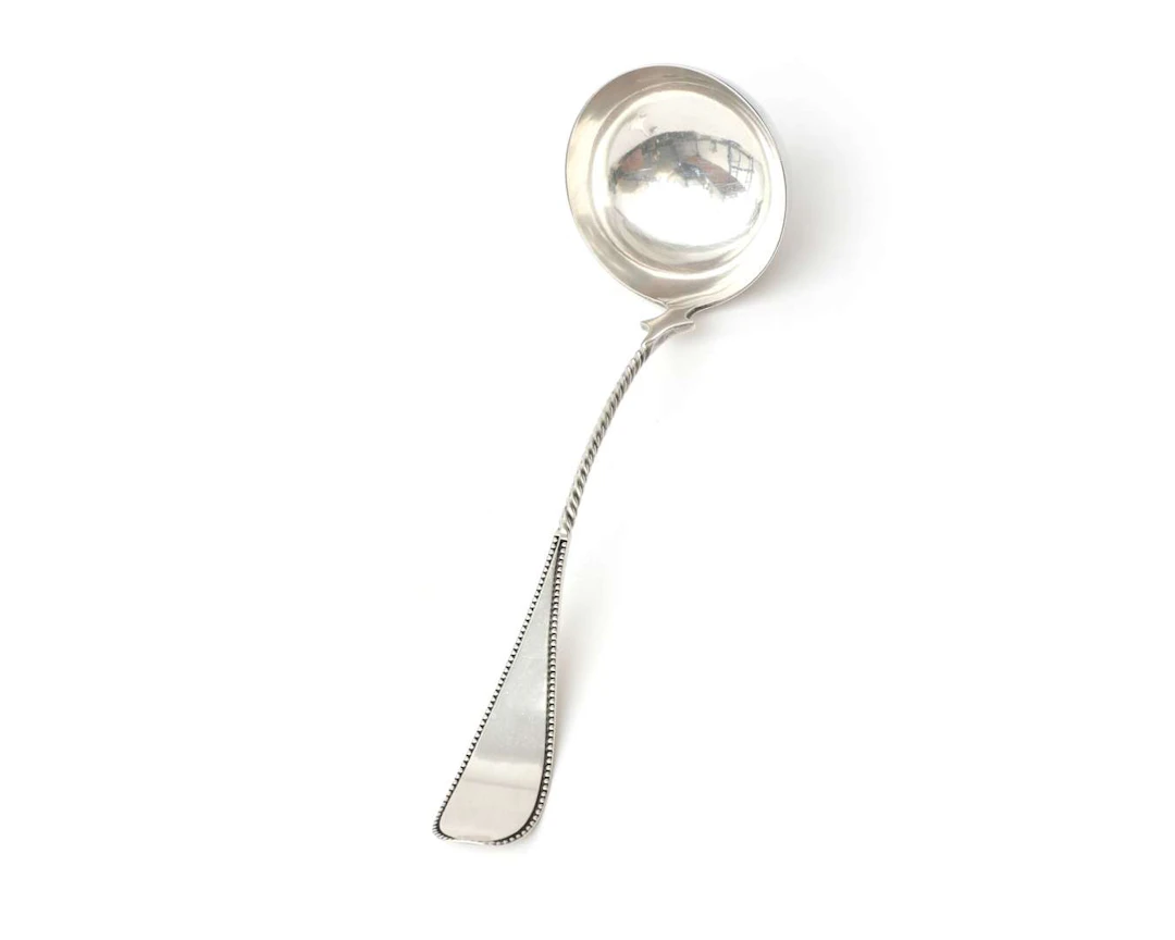 A silver soup ladle, Holland, Voorschoten, probably 1894