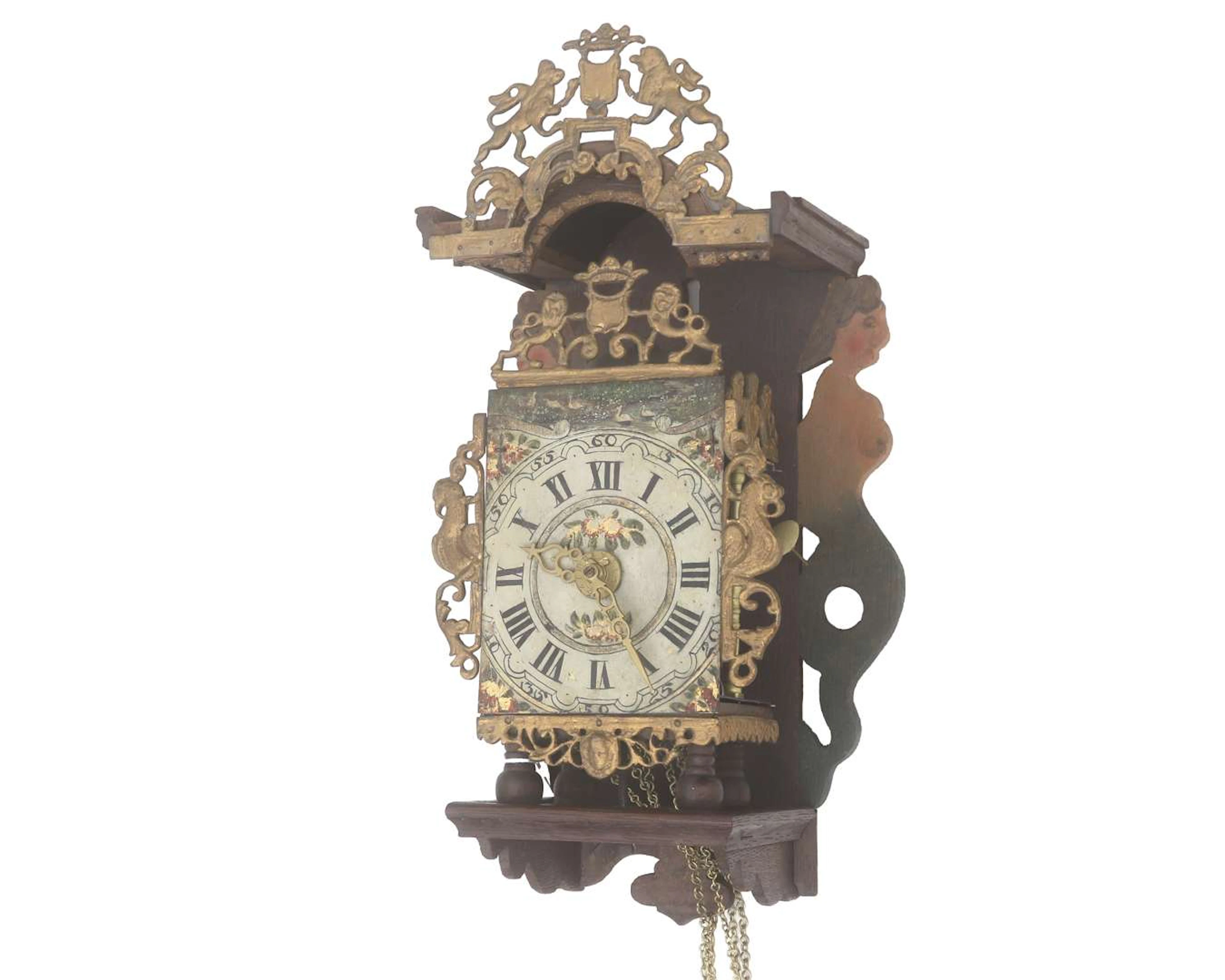 A Frisian chair clock, Holland, 19th/20th century