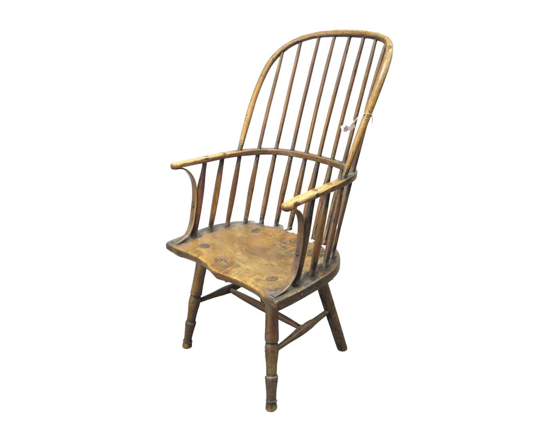 An elm-wood Windsor armchair. England, 18th century