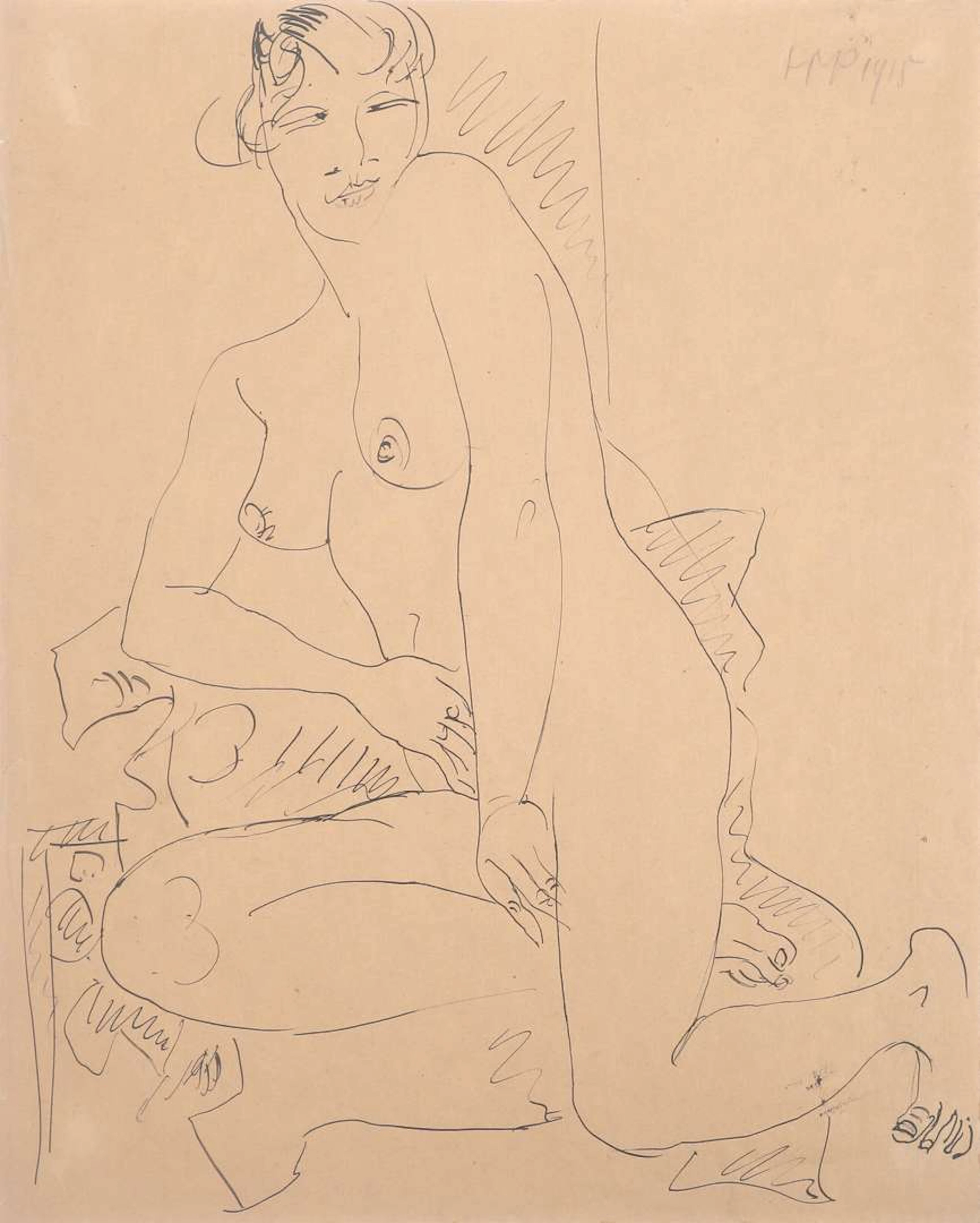 Max Pechstein (1881-1955), Female nude
