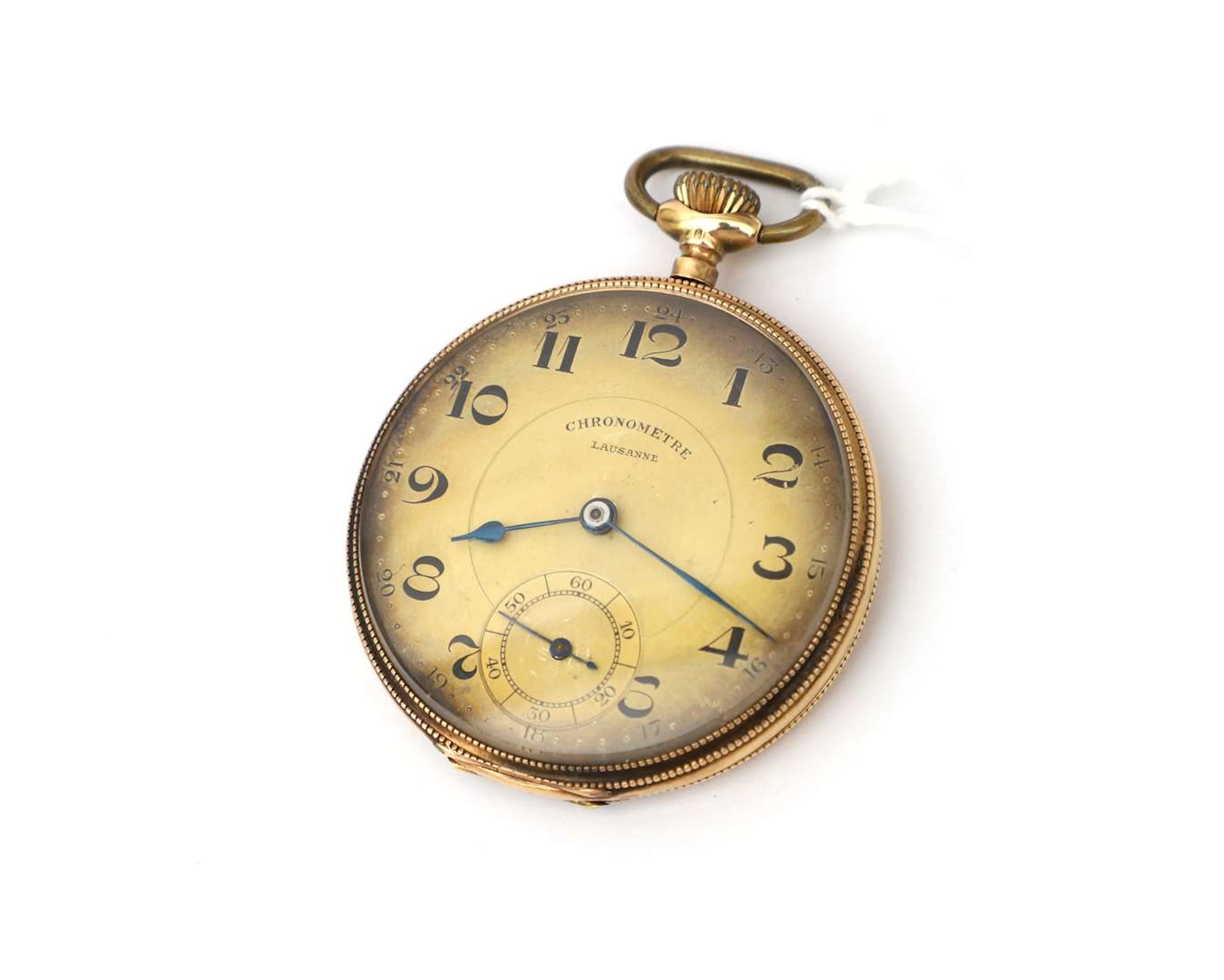 A 14k yellow gold pocket watch in its original box