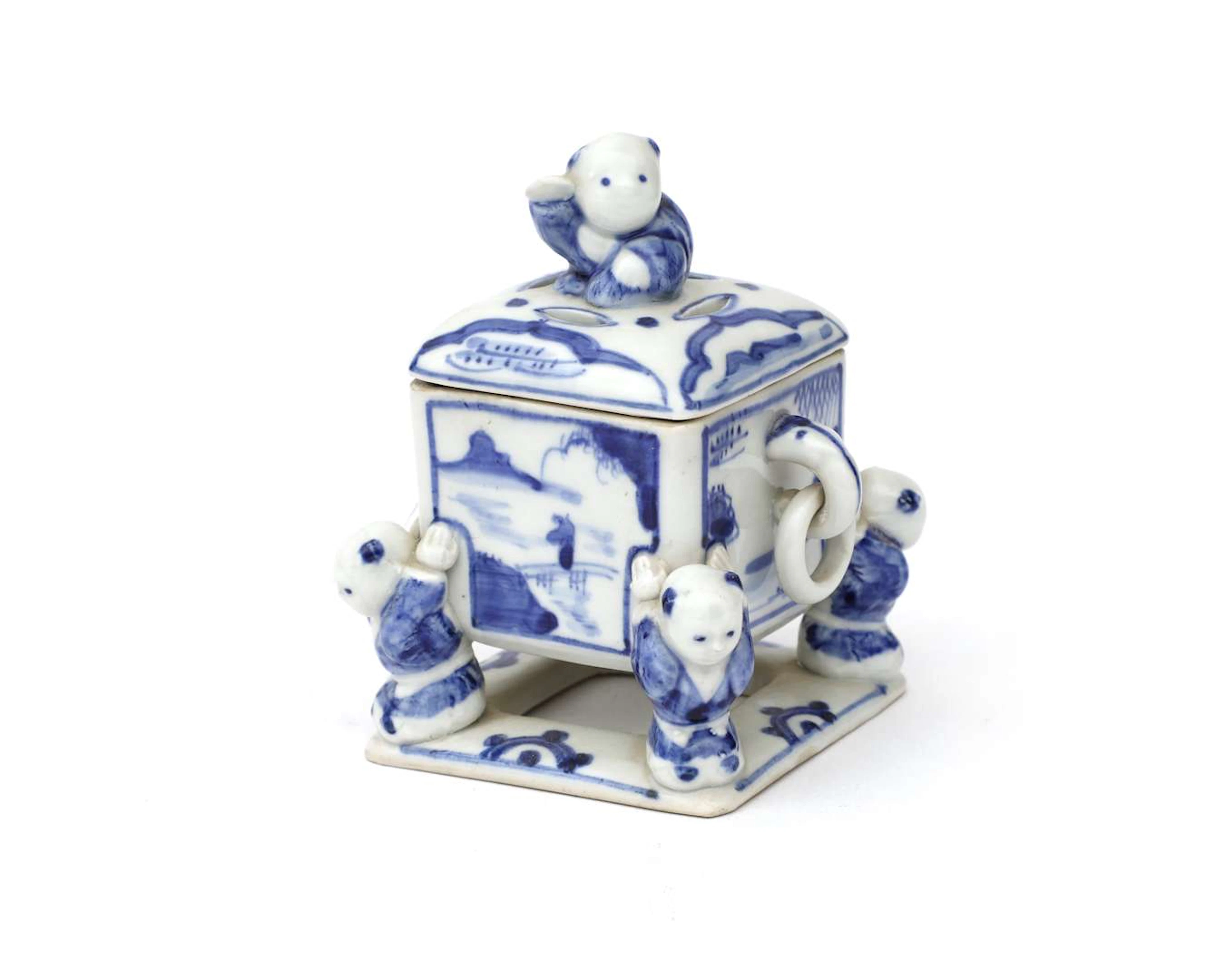 A porcelain incense burner, China