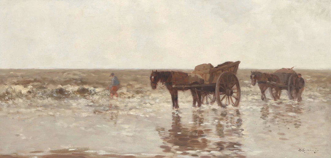 Herman Bogman (1890–1975), Shellfish Fishermen at Sea