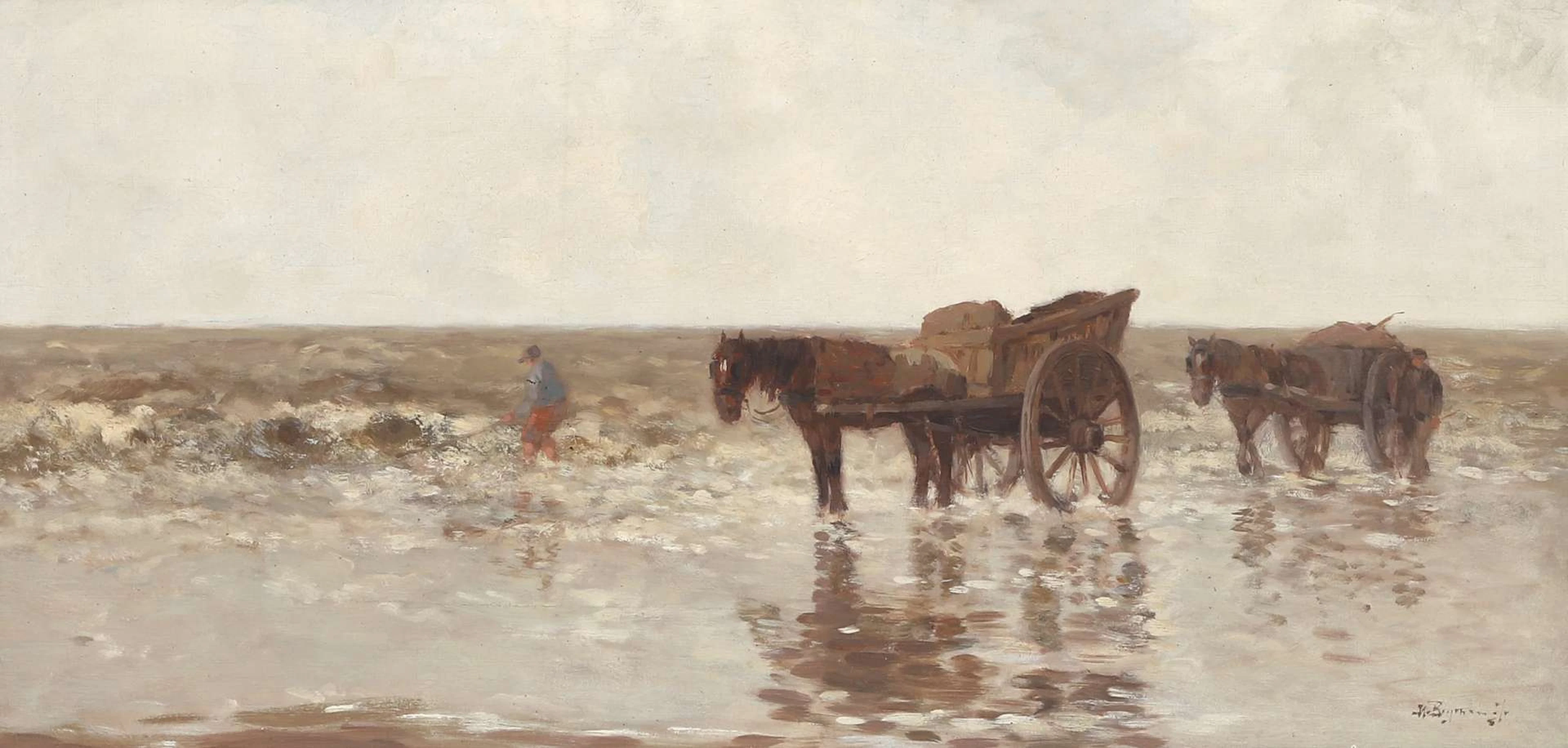 Herman Bogman (1890–1975), Shellfish Fishermen at Sea