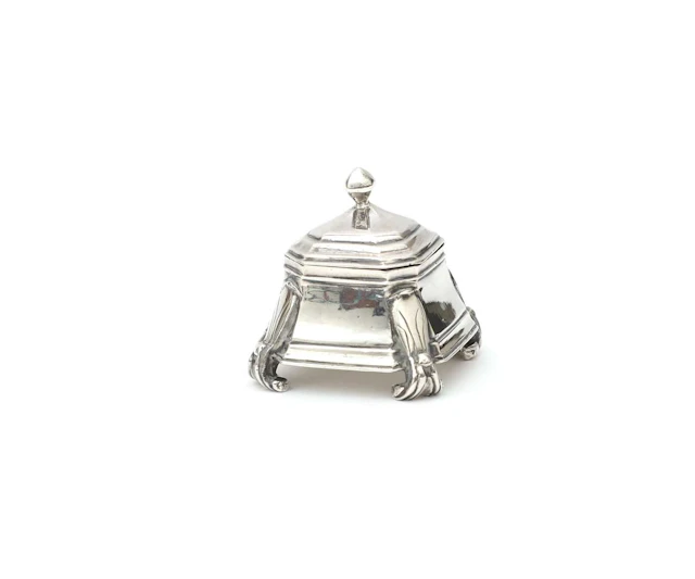 A miniature silver Louis XIV tobacco jar, Holland, Amsterdam, 1757