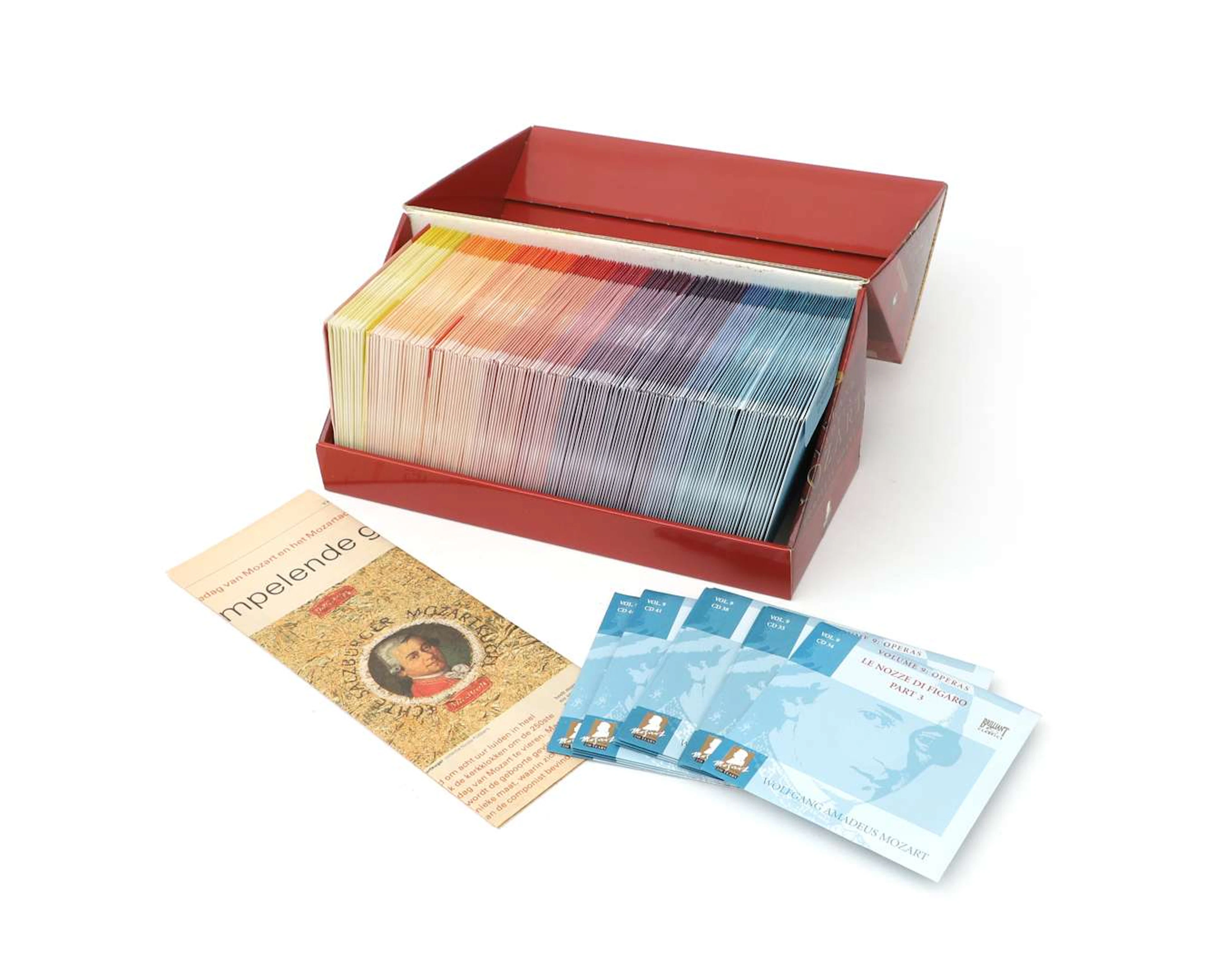 A box set of CDs featuring music composed by W.A. Mozart, 20th/21st century