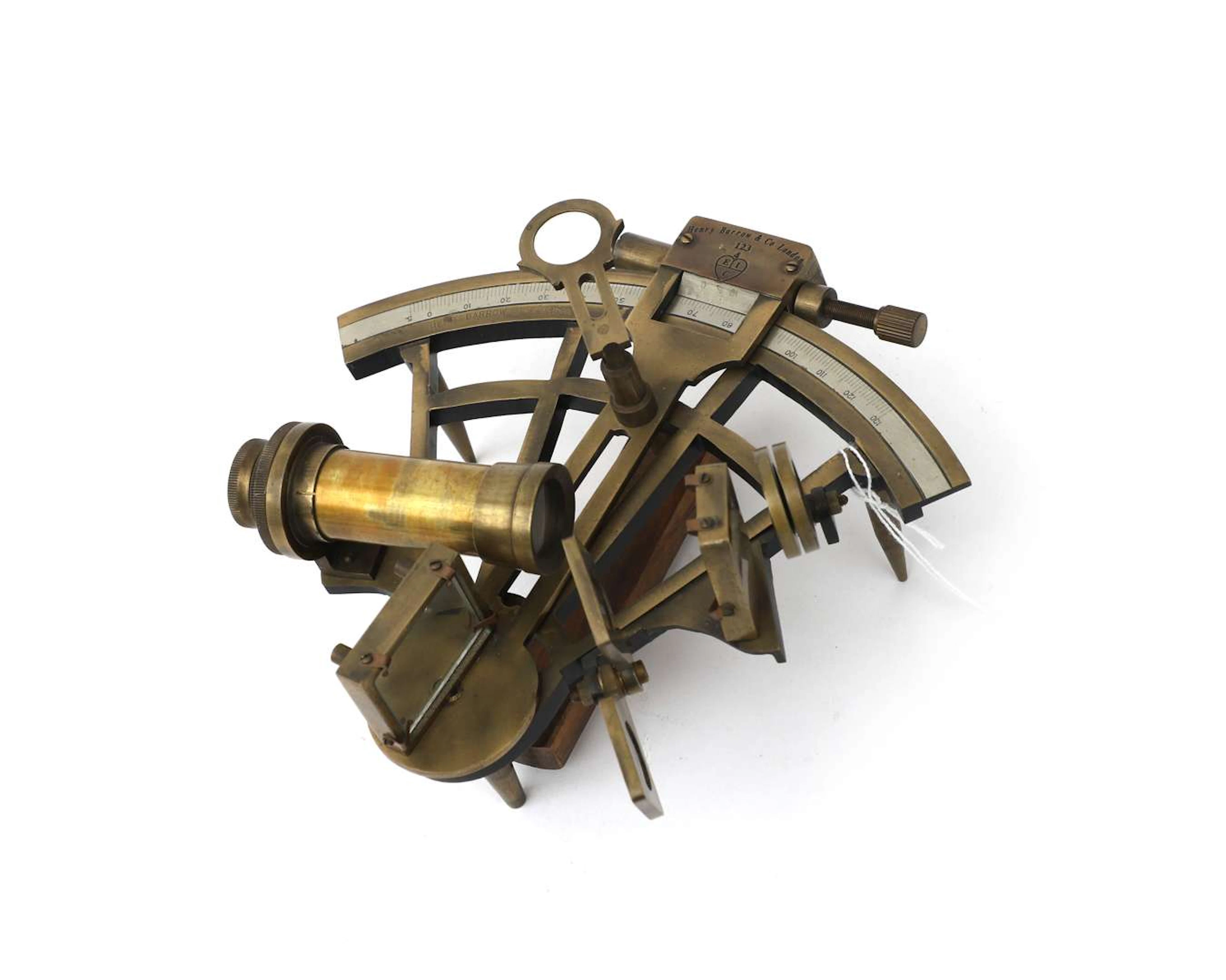 A brass sextant, England, 20th century