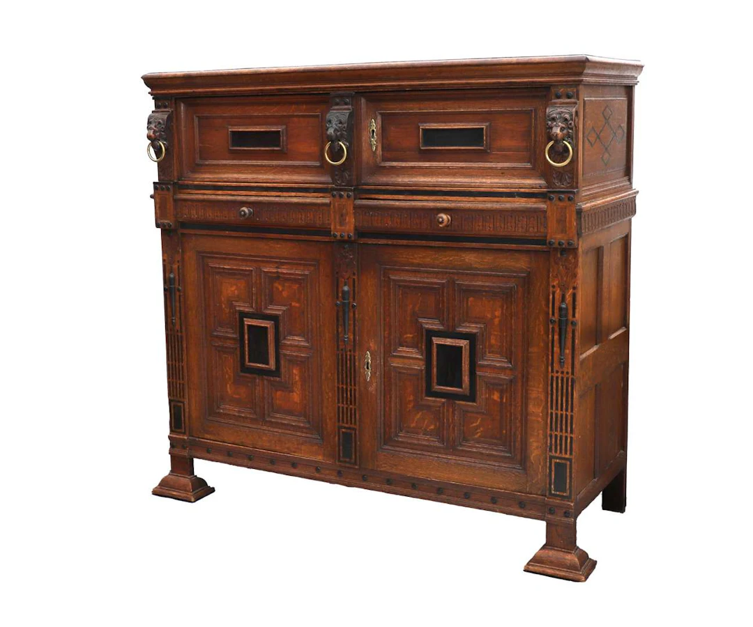 An oak ‘ribbed cupboard’, Holland, Zeeland, first half of the 17th century