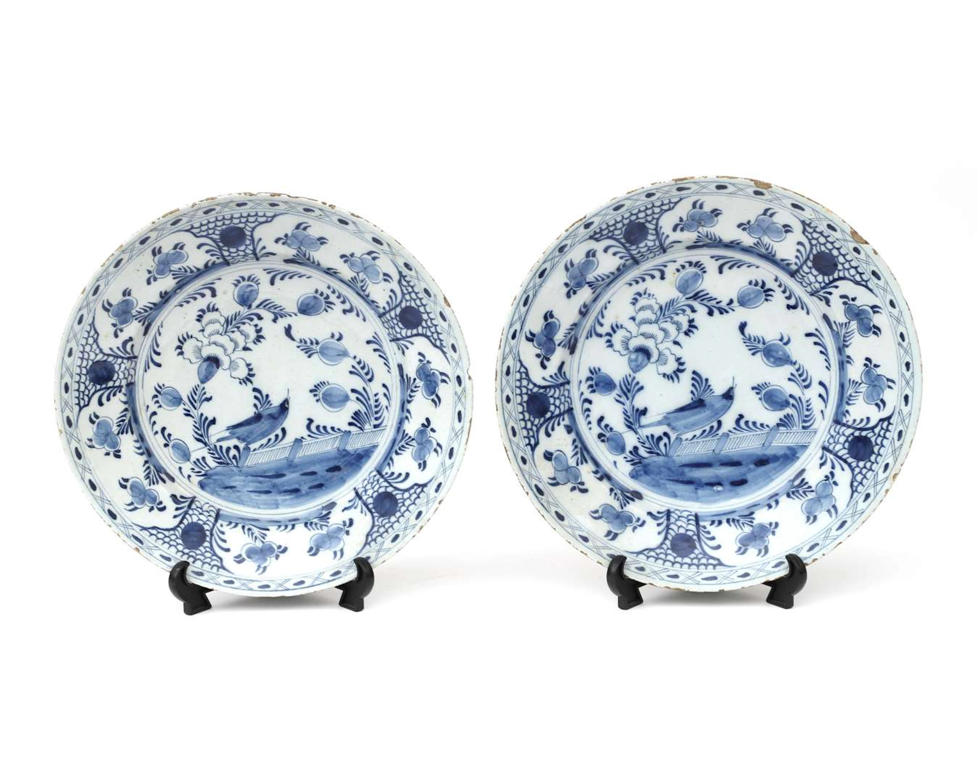 Two earthenware bowls, Holland, Delft, 18th century