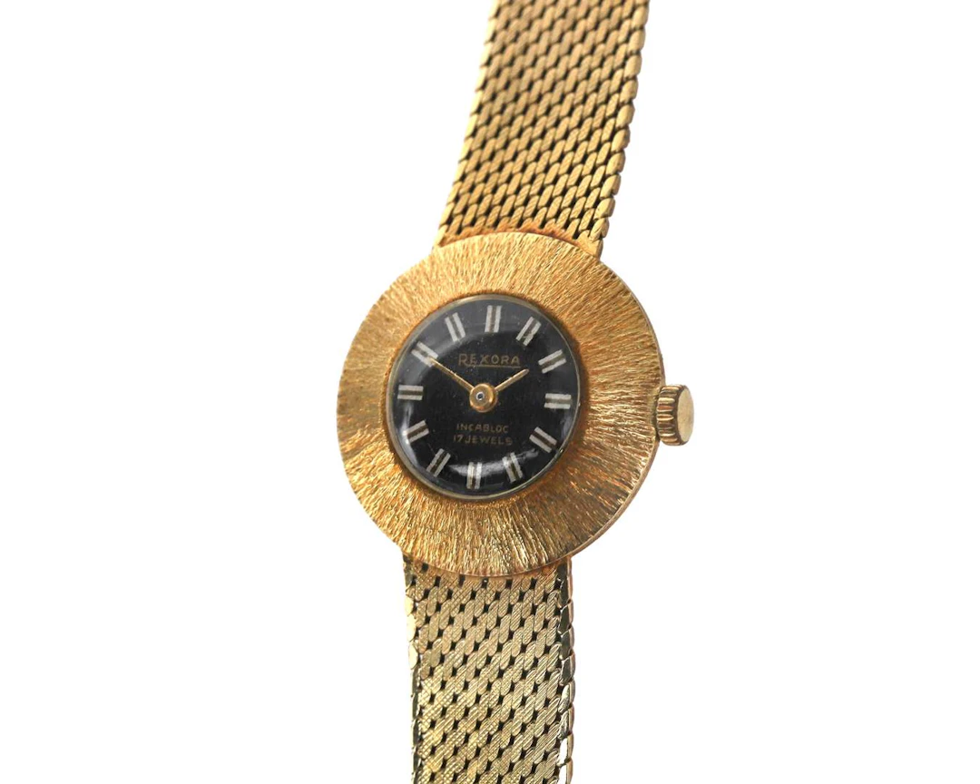 A 14-carat yellow gold Rexora ladies’ wristwatch