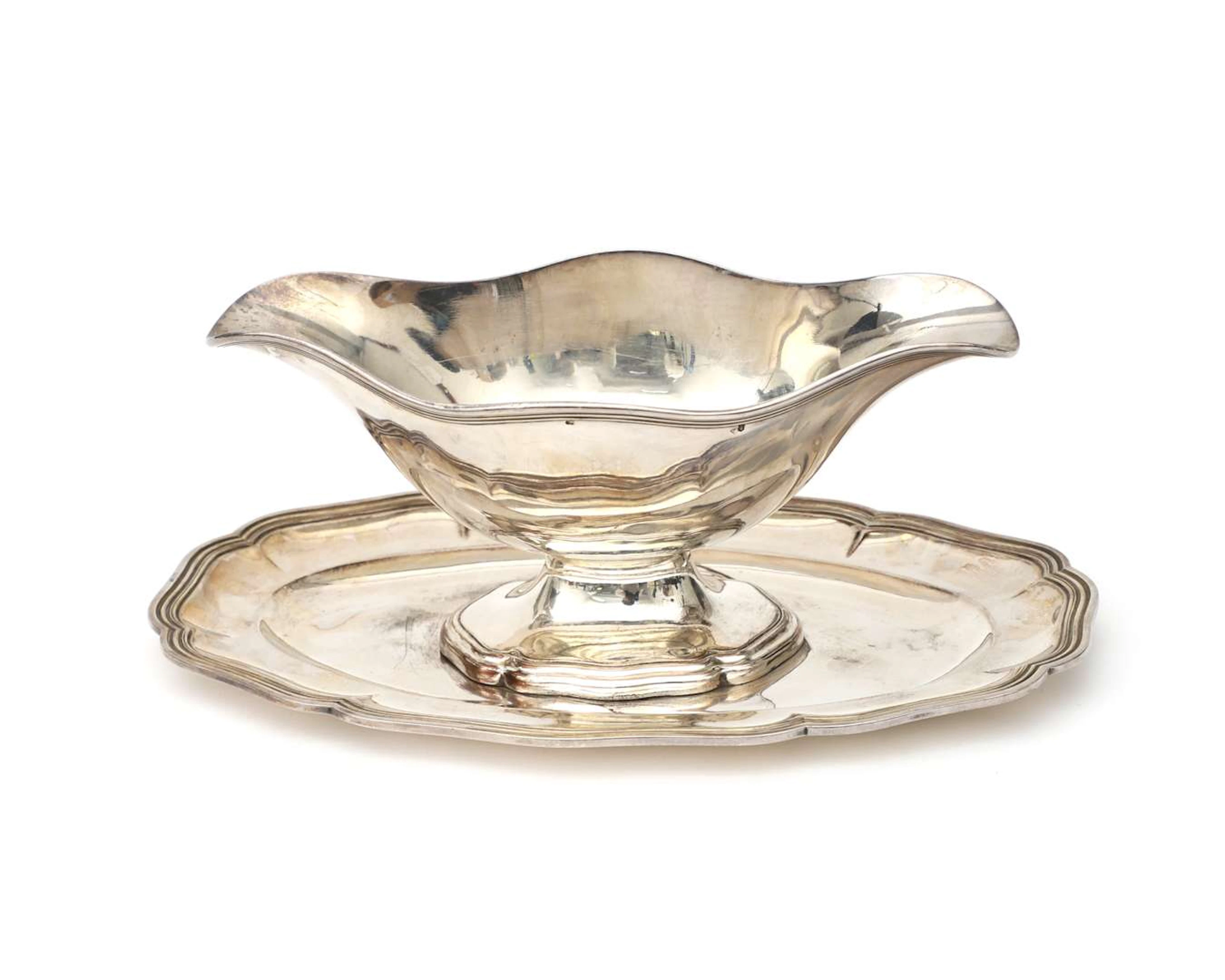 A silver sauce boat, France, first quarter 20th century
