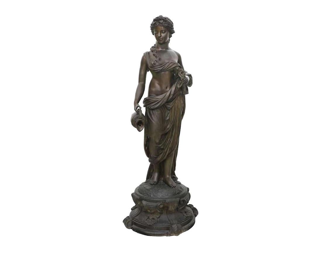 A bronze garden statue/fountain, first half of the 20th century