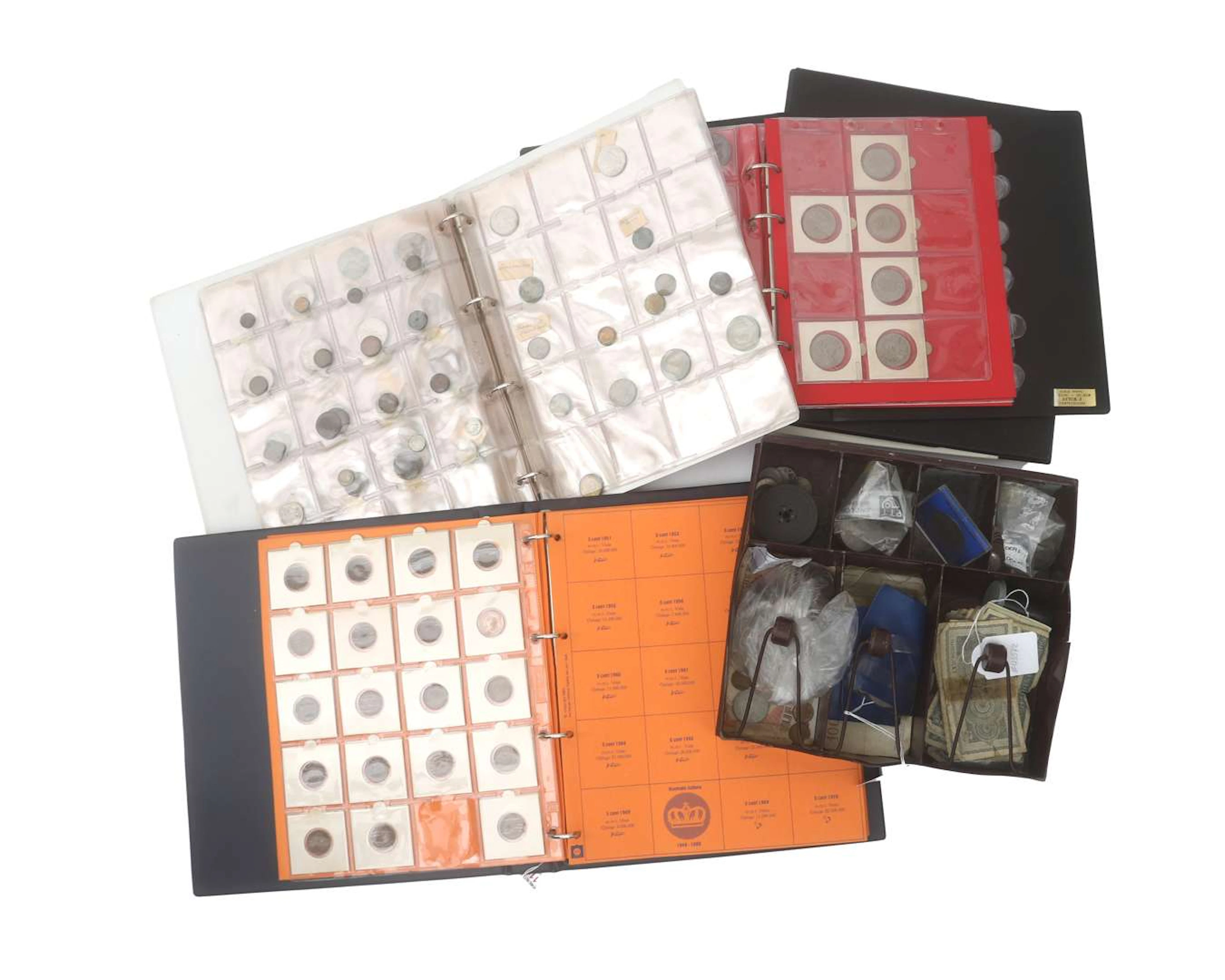 Een kavel diverse munten en papiergeld, 20e eeuw