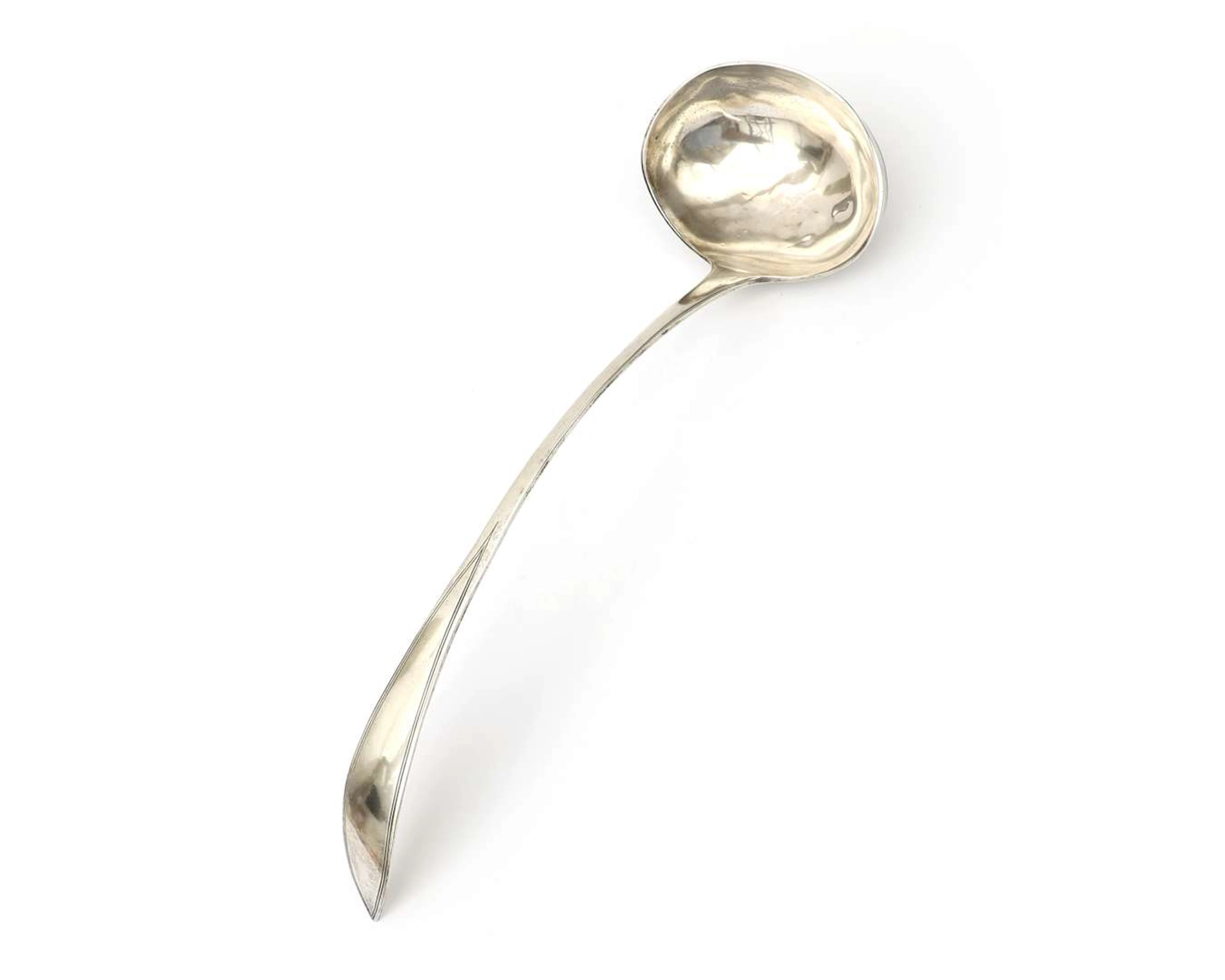 A silver soup ladle, Holland, The Hague, 1831