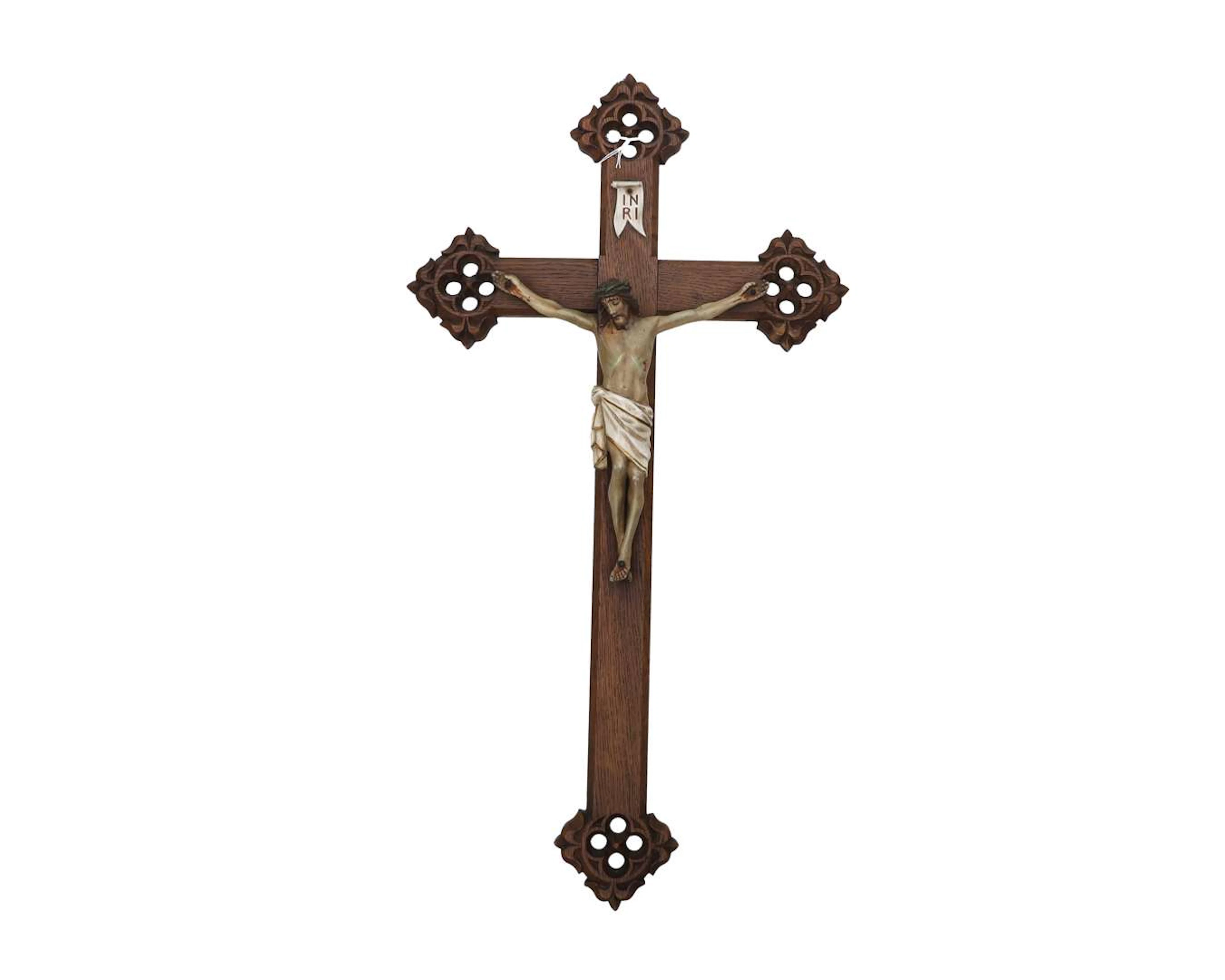 A crucifix with a wooden cross. 20th century