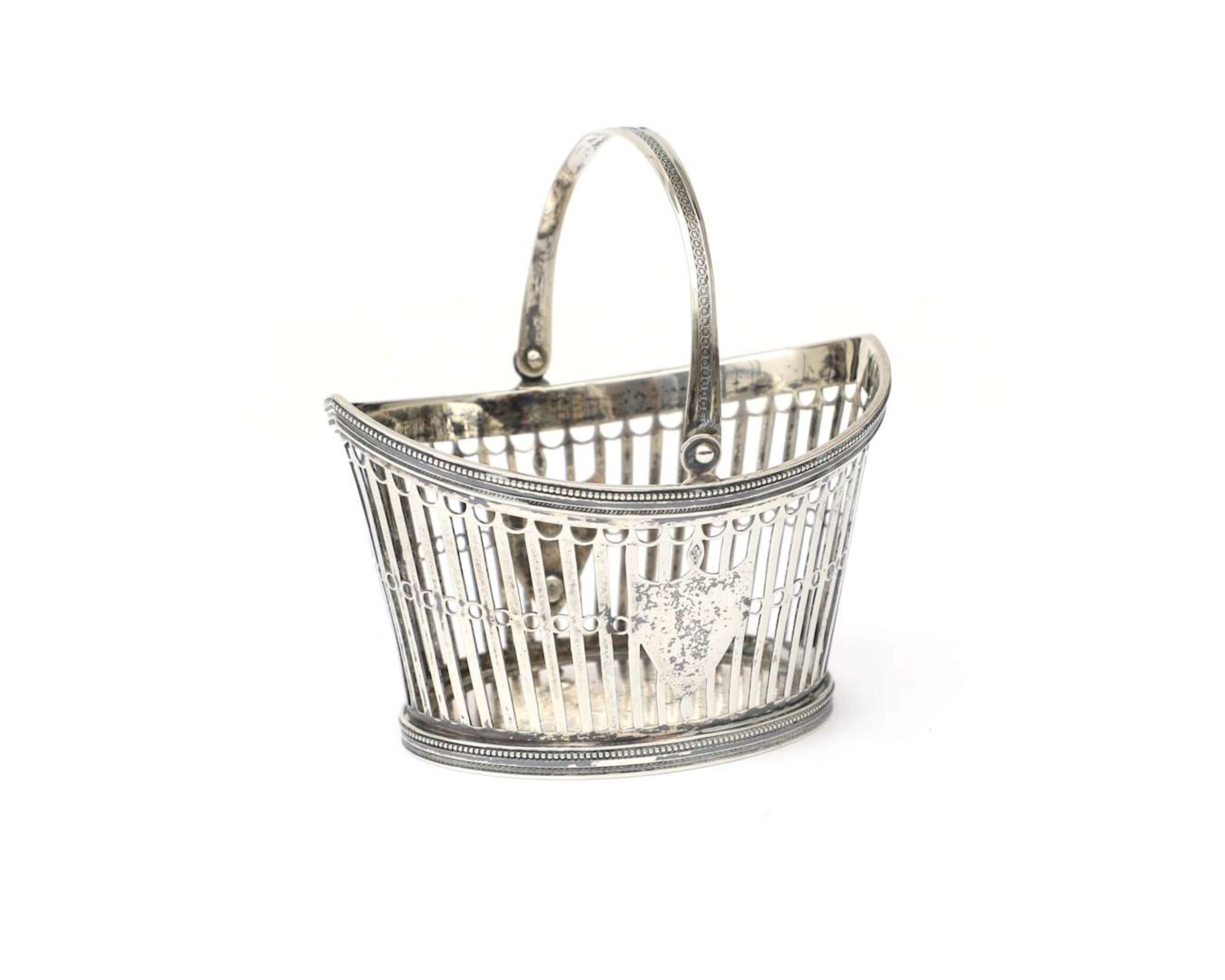 A silver basket for wool, Holland, Amsterdam, c. 1812–1815
