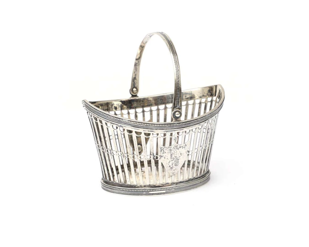 A silver basket for wool, Holland, Amsterdam, c. 1812–1815