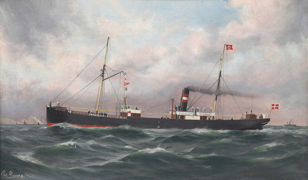 Thomas G. Purvis (1861–1933), Portrait of the historic Danish ship