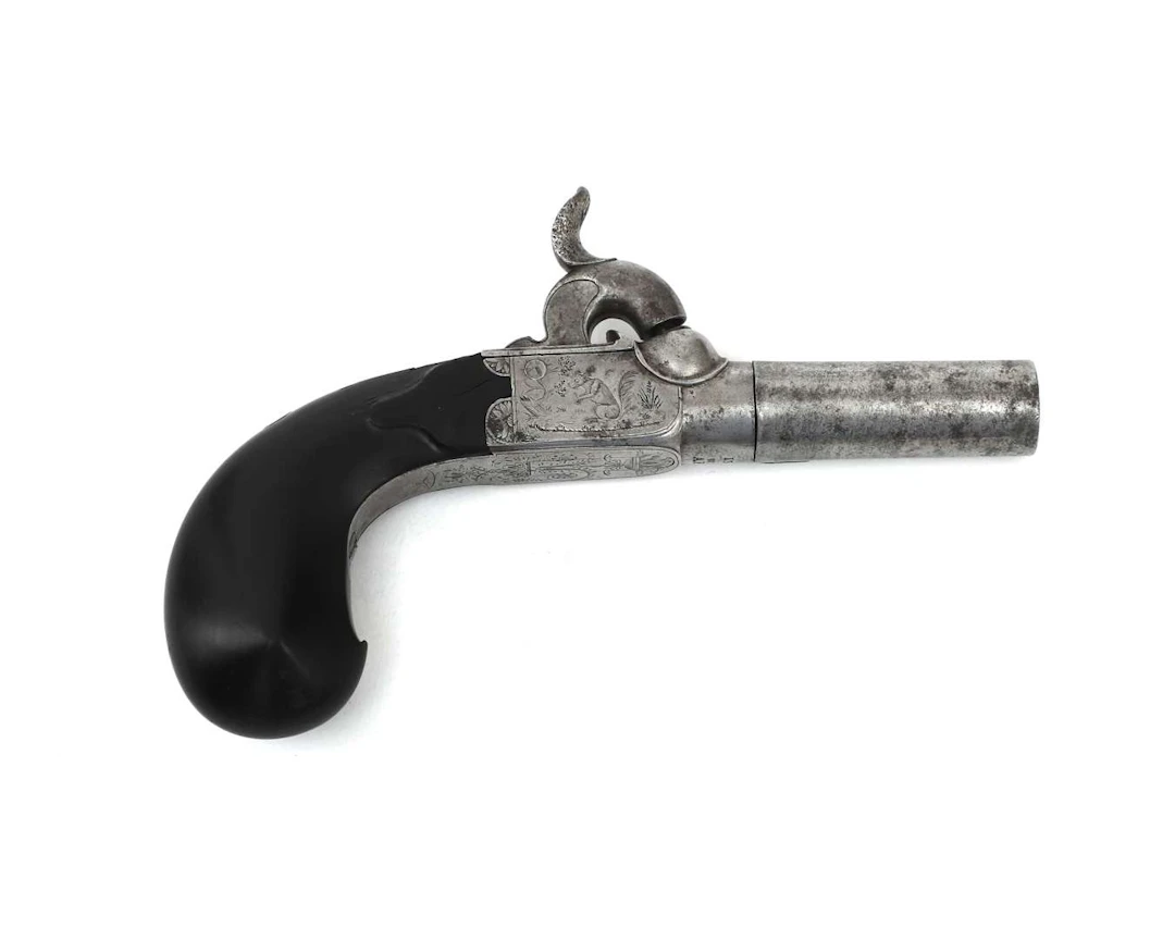 A percussion pistol, Belgium, 19th century