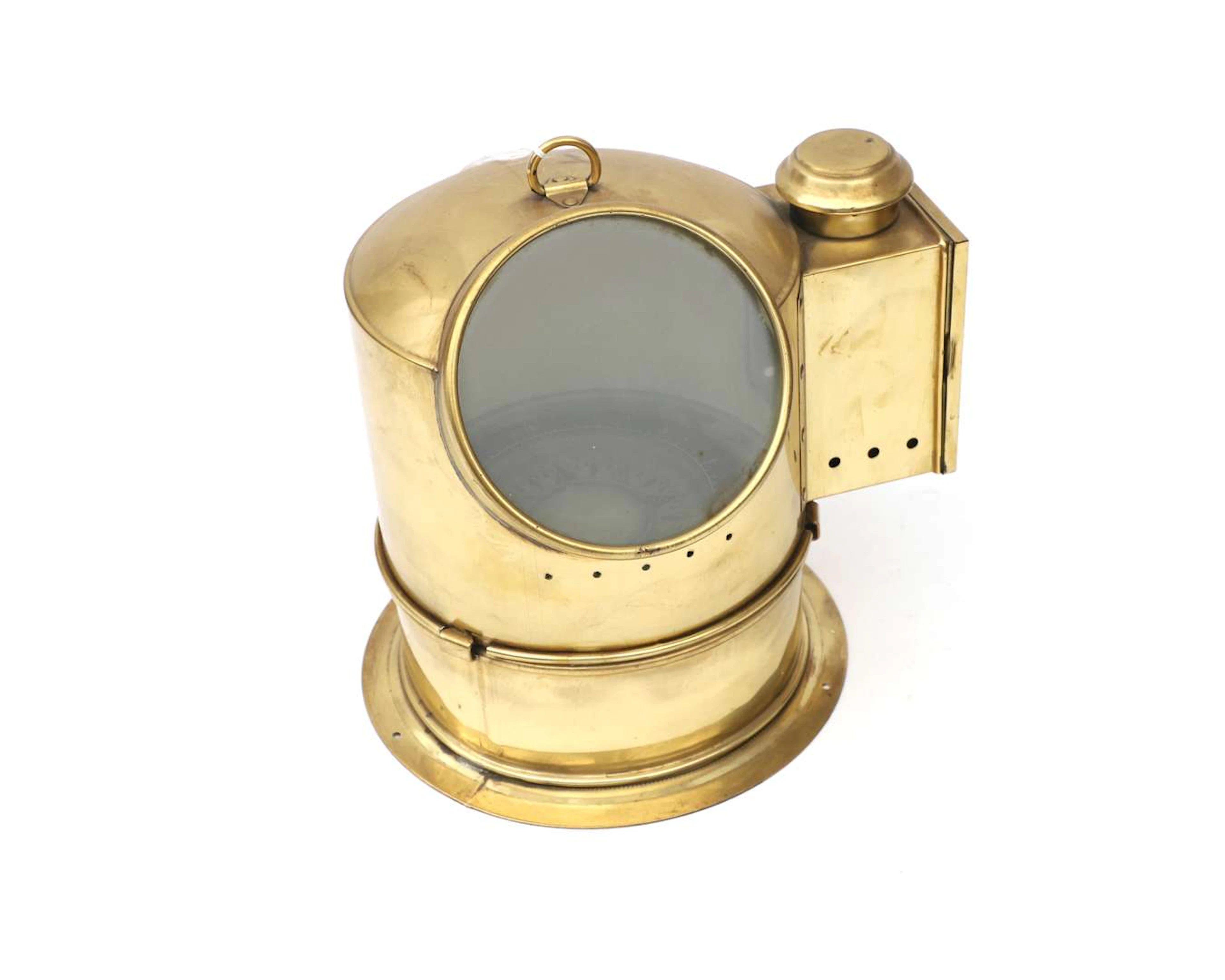 A marine compass in a brass casing. Saura, Japan