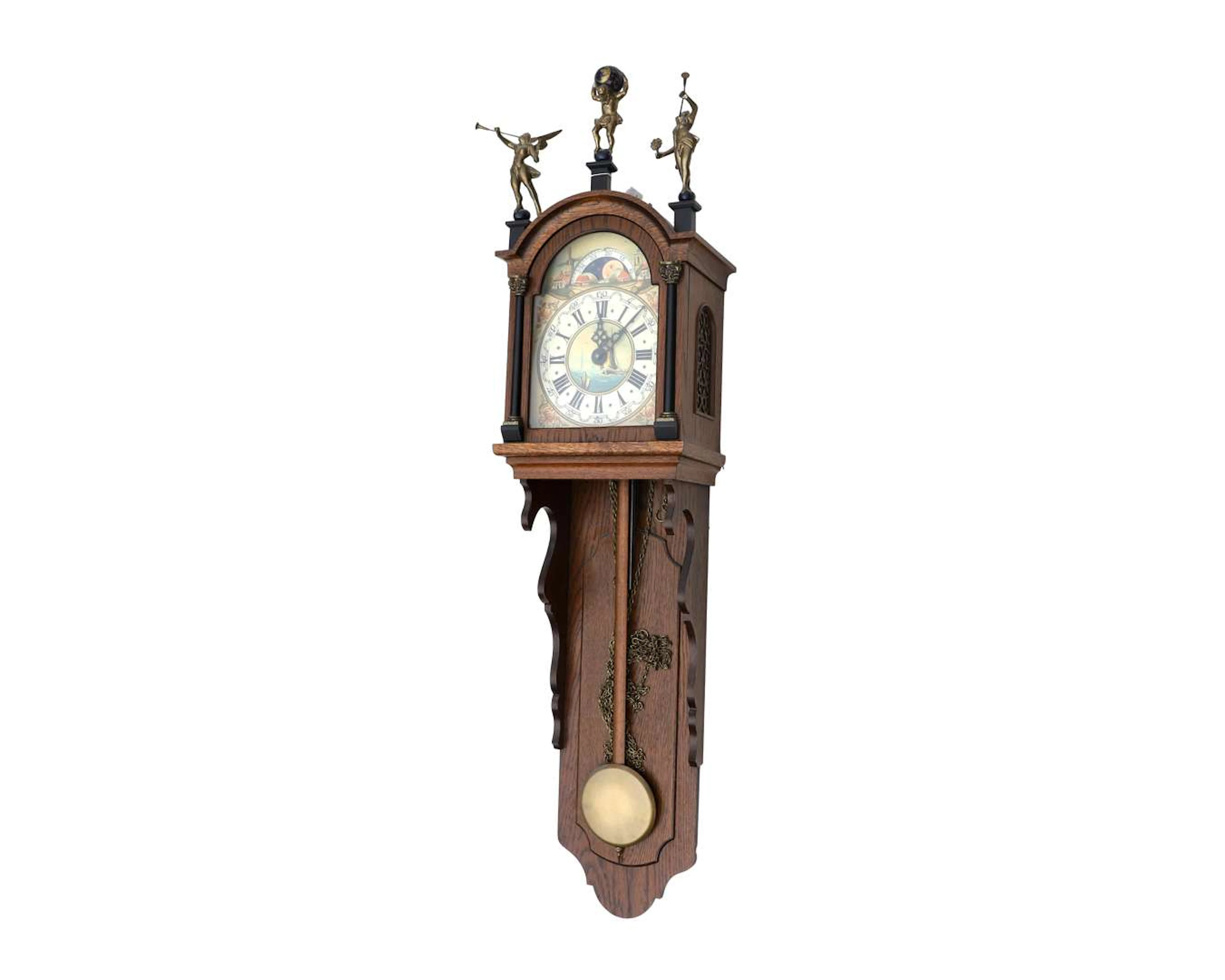 An oak ‘Frisian’ pendulum clock, Holland, 20th century