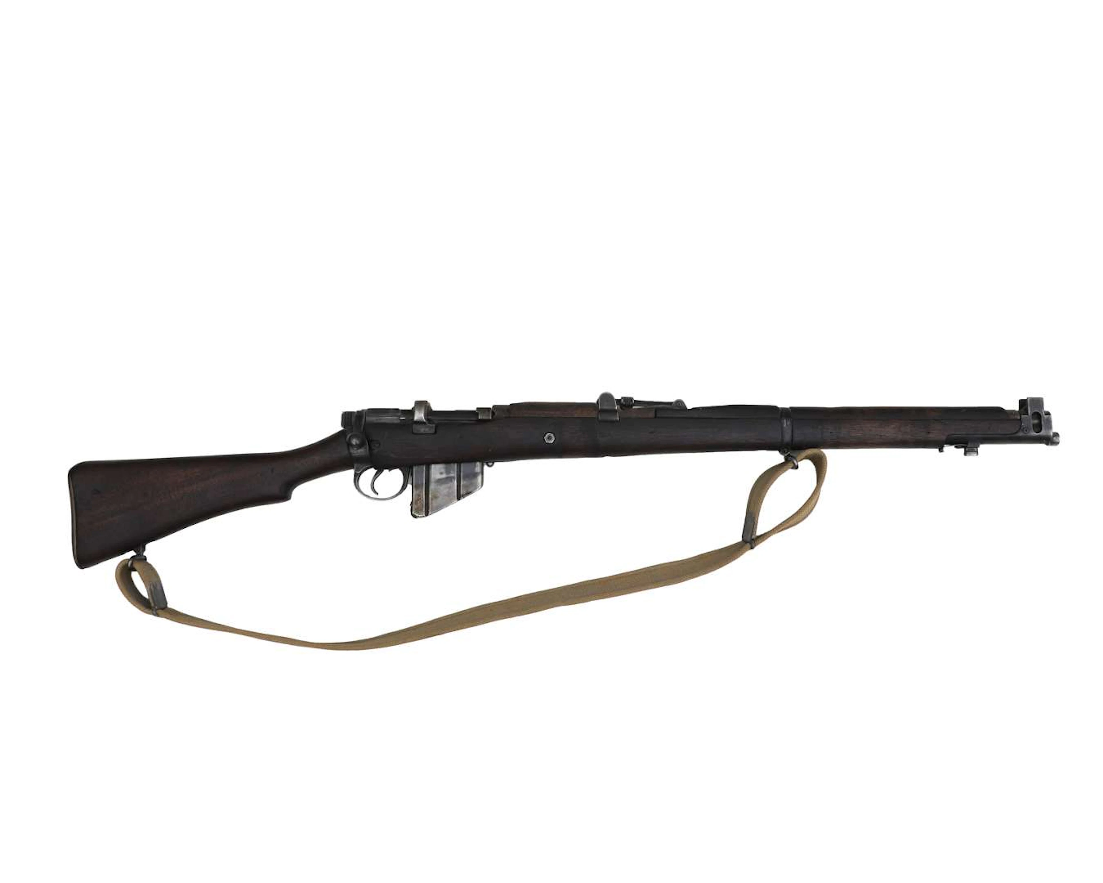 A Lee Enfield bolt-action rifle, No. 1 MK 3, manufactured by: Ishapore