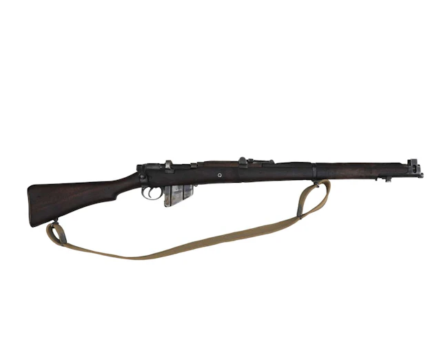 A Lee Enfield bolt-action rifle, No. 1 MK 3, manufactured by: Ishapore