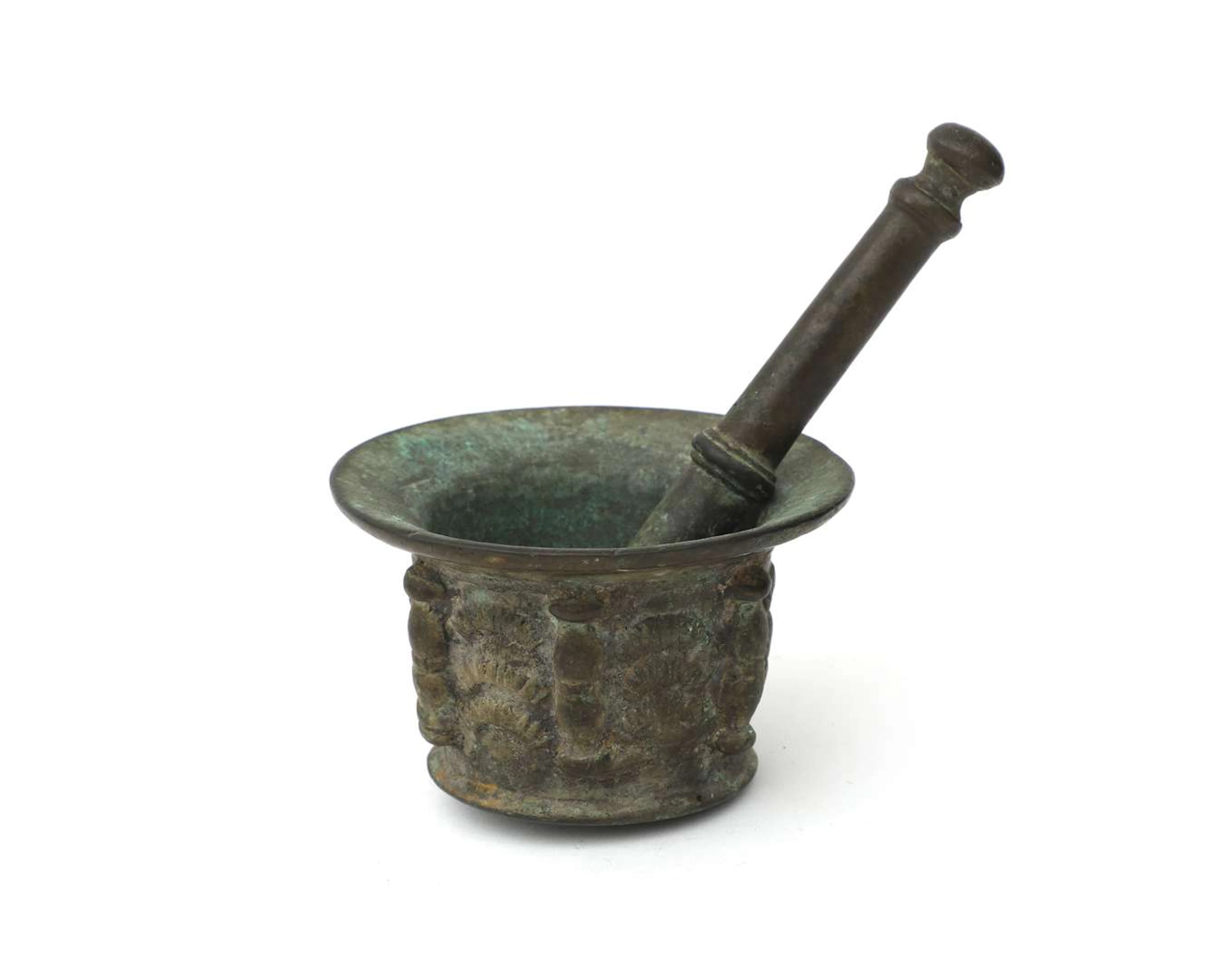 A bronze pestle and mortar, Southern Europe, probably Spain, 17th century