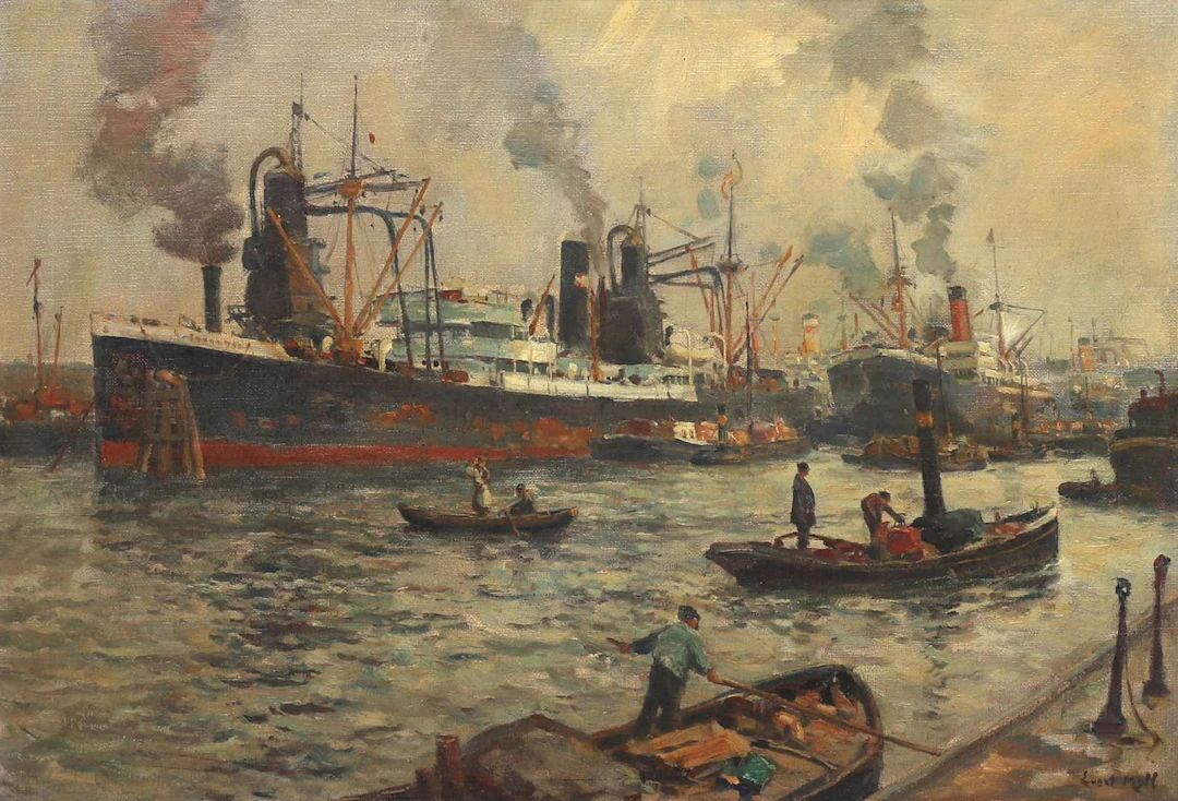 Evert Moll (1878–1955), In the Port of Rotterdam
