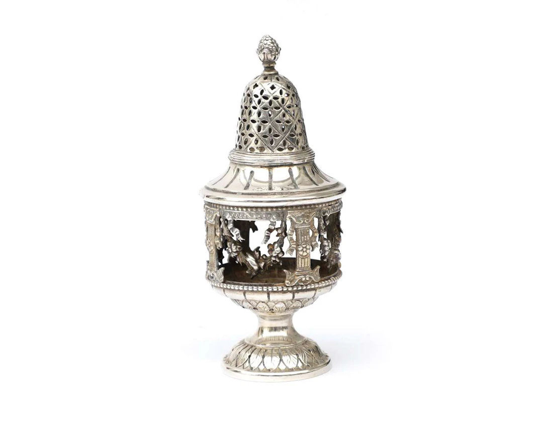 A silver Louis XVI sugar shaker, probably from France, second half