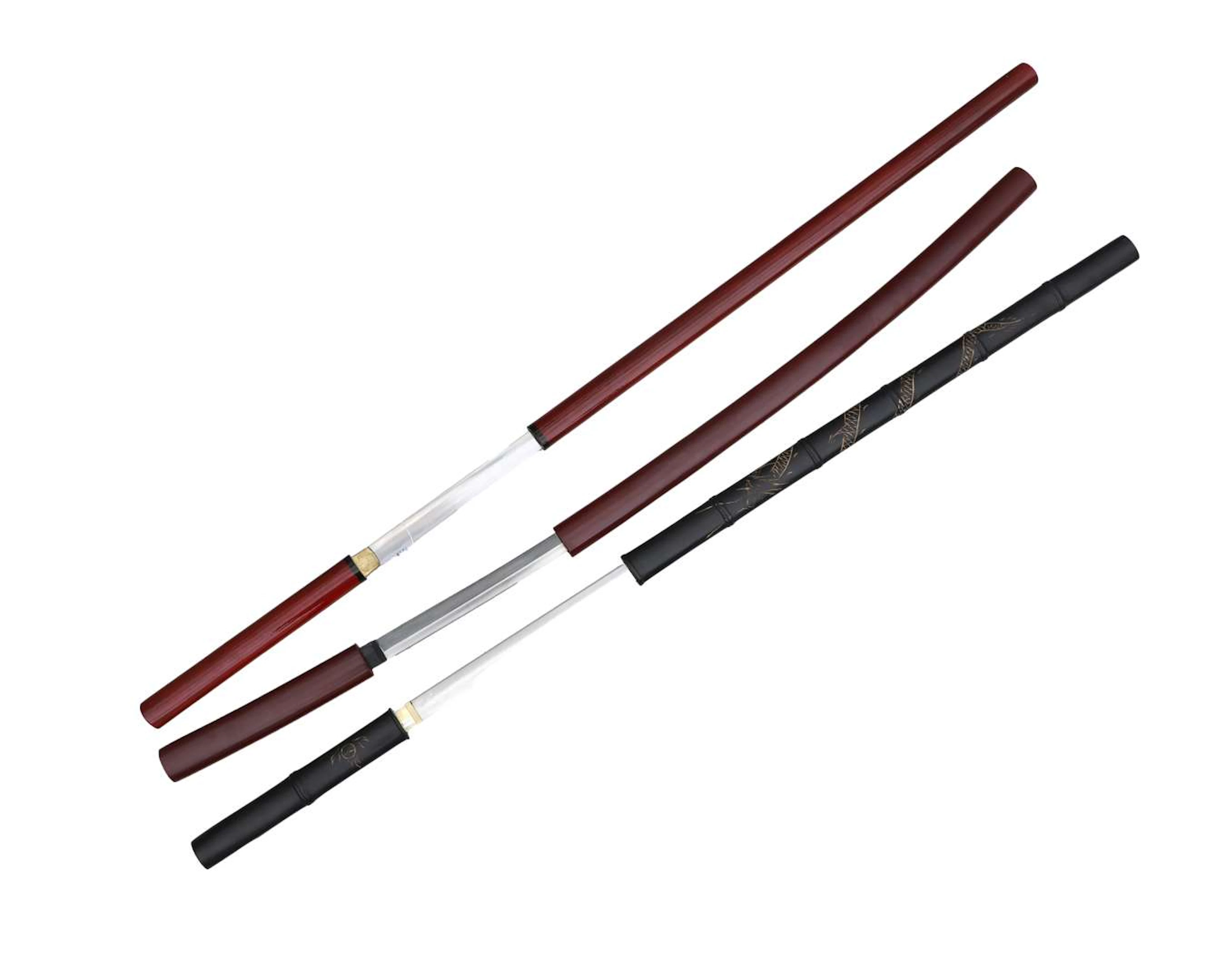 Three katana in shirasaya, 21st century
