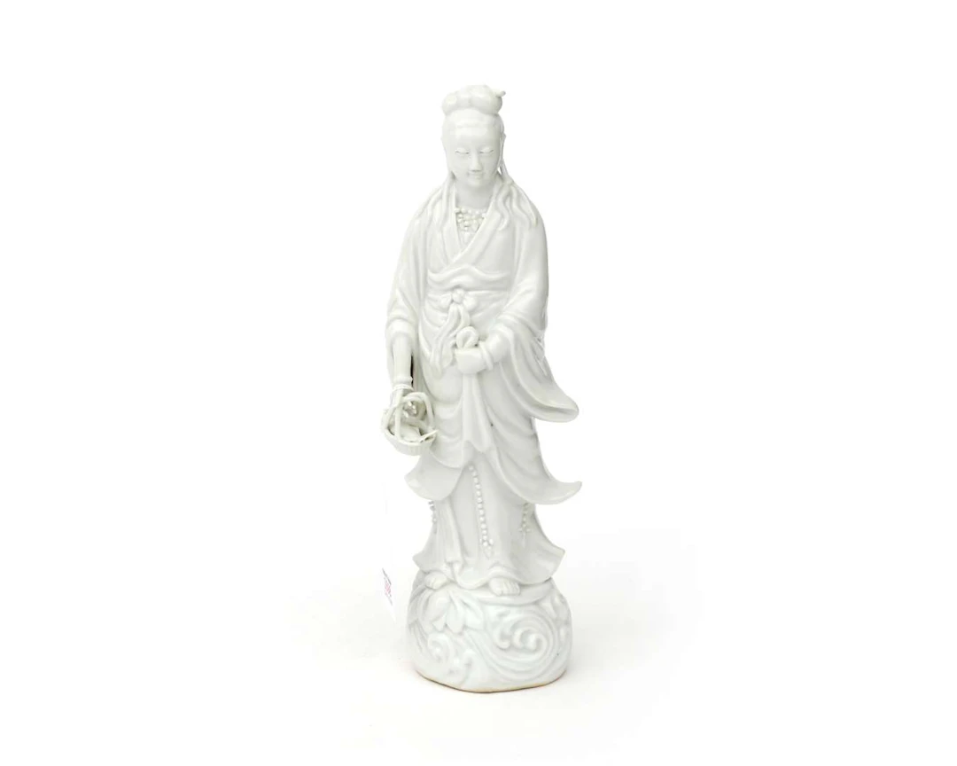 A porcelain ‘chine de blanc’ sculpture, China, 19th/20th century